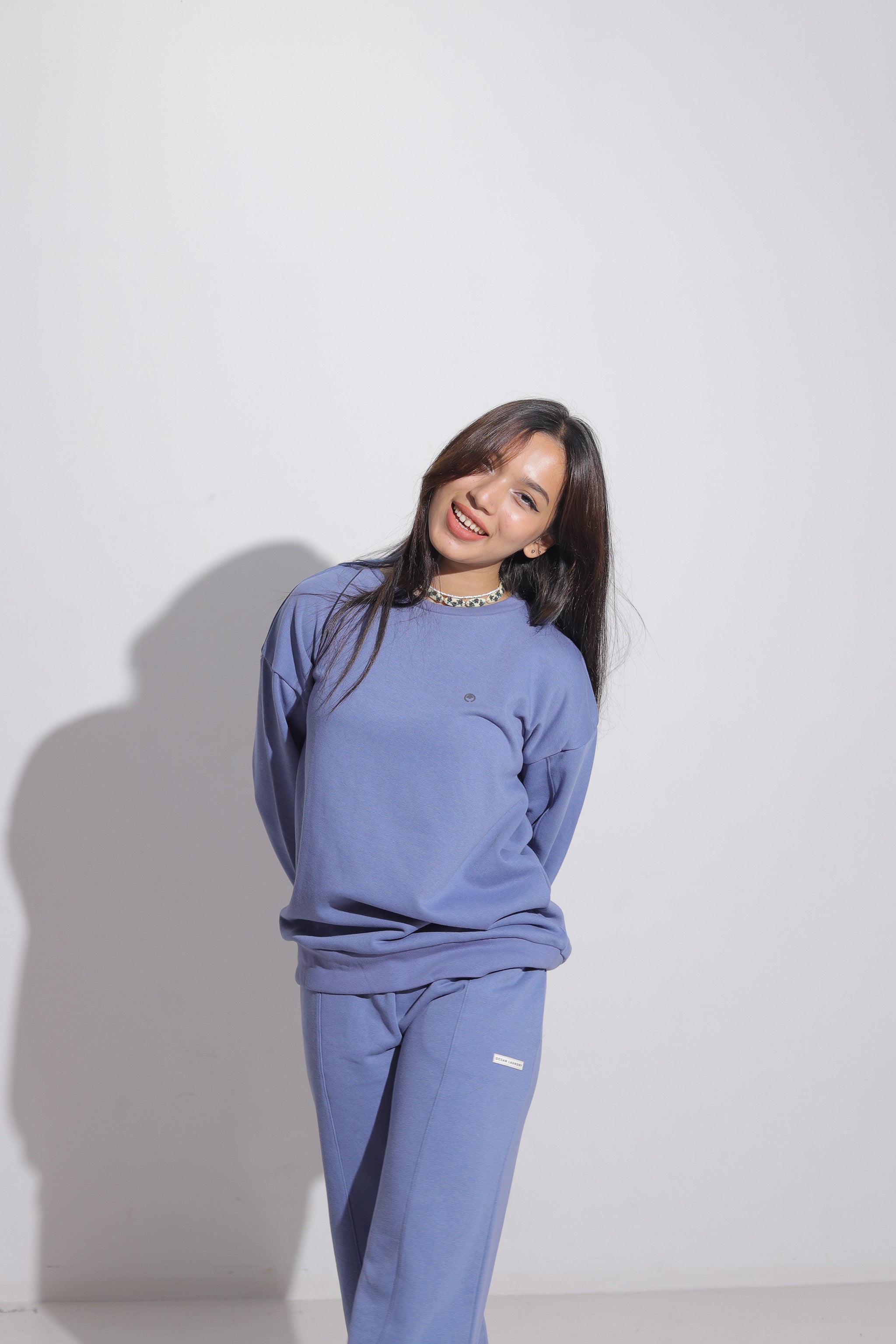 Lotus Sweatshirt for Women - Moonlight Blue