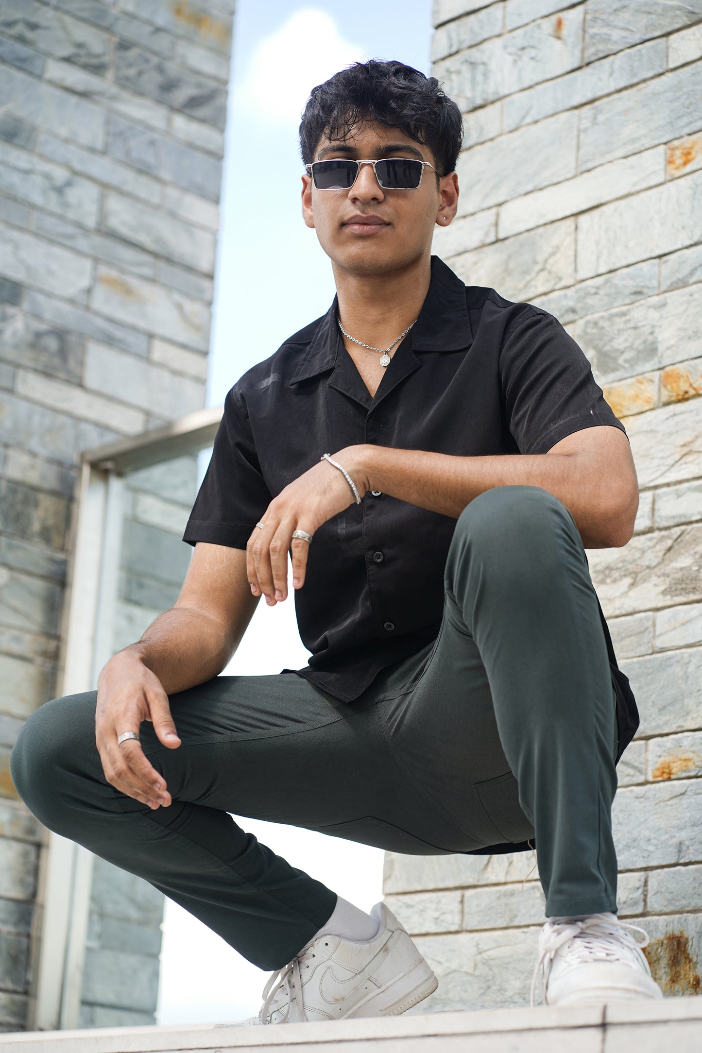 John Trousers - Dark Green Pants for Men