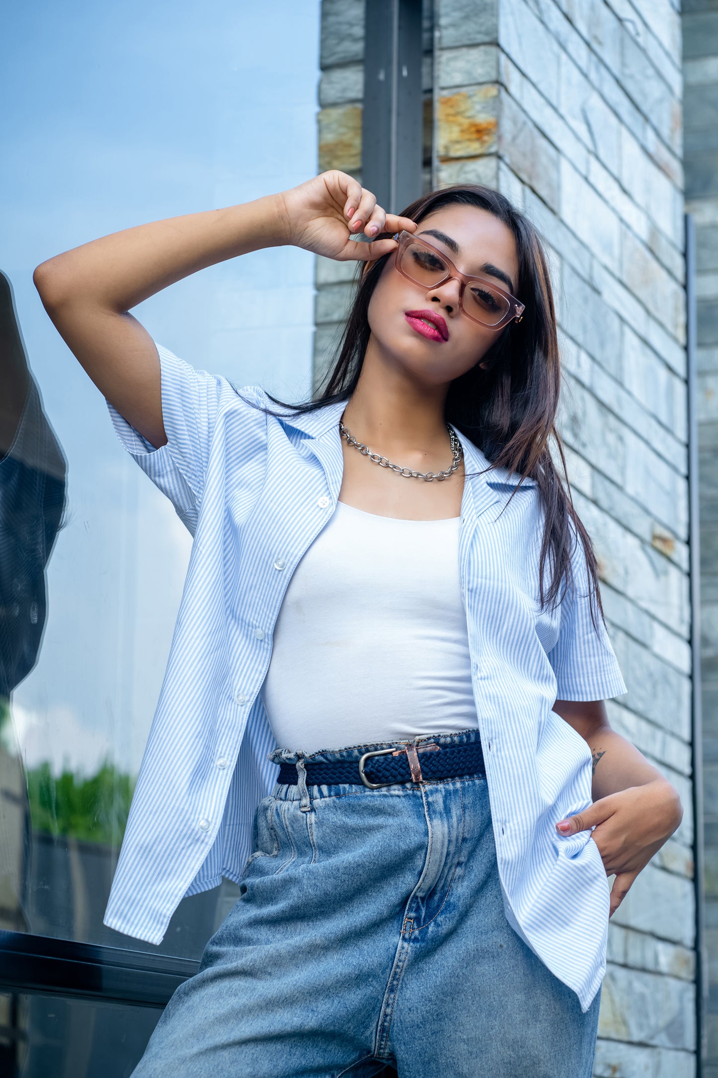 Cubana Raya - Thin Stripe - Cuban Shirt For Women