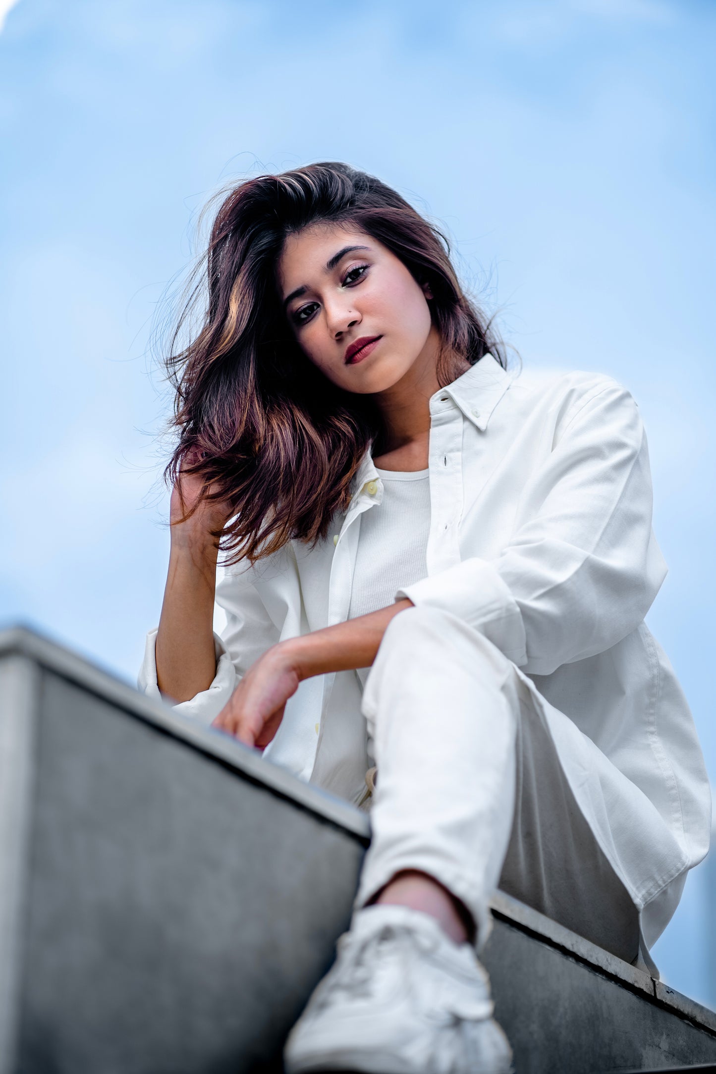 Crisp White - Casual Shirt For Women
