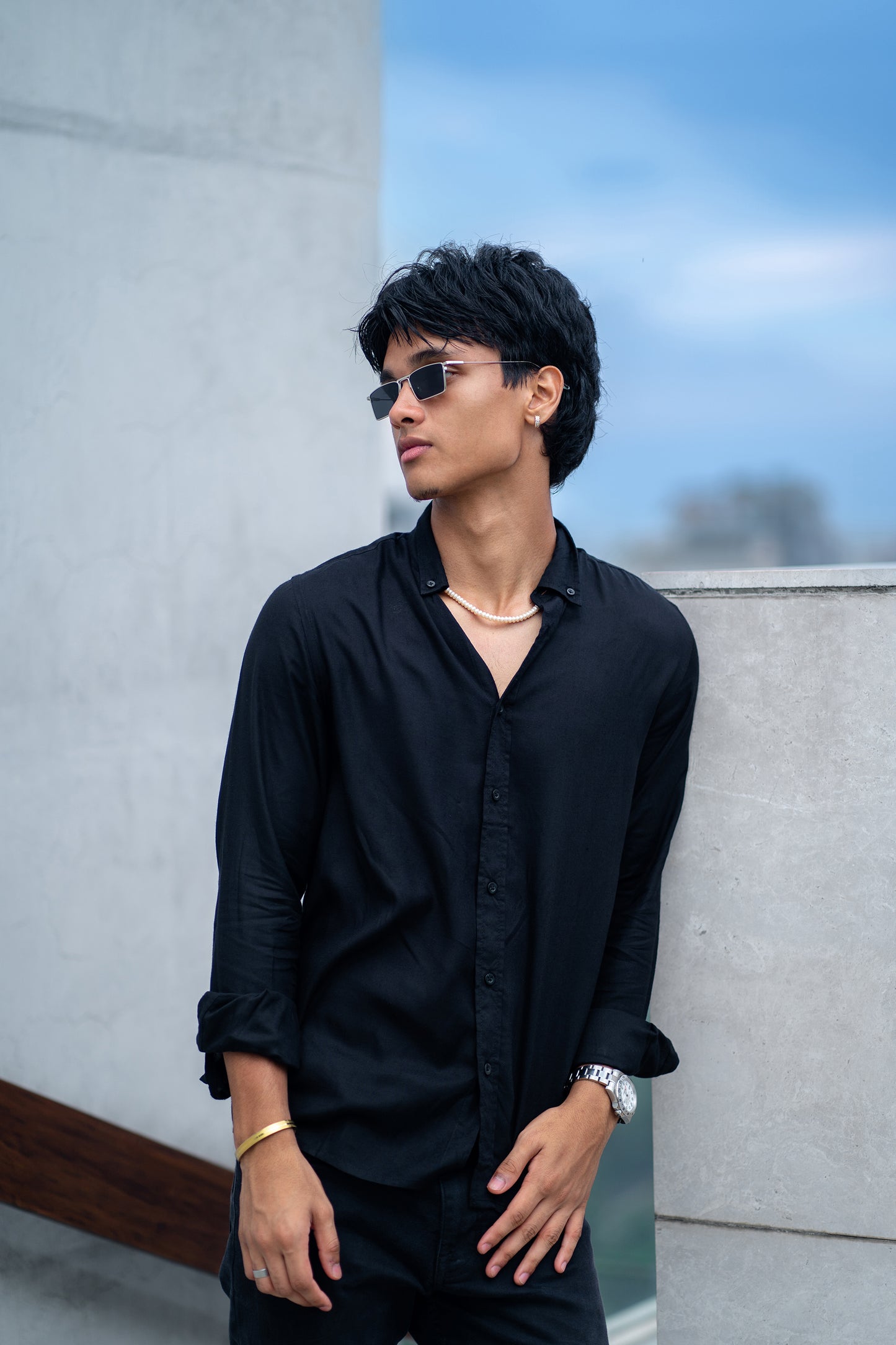 Midnight Black - Casual Shirt For Men