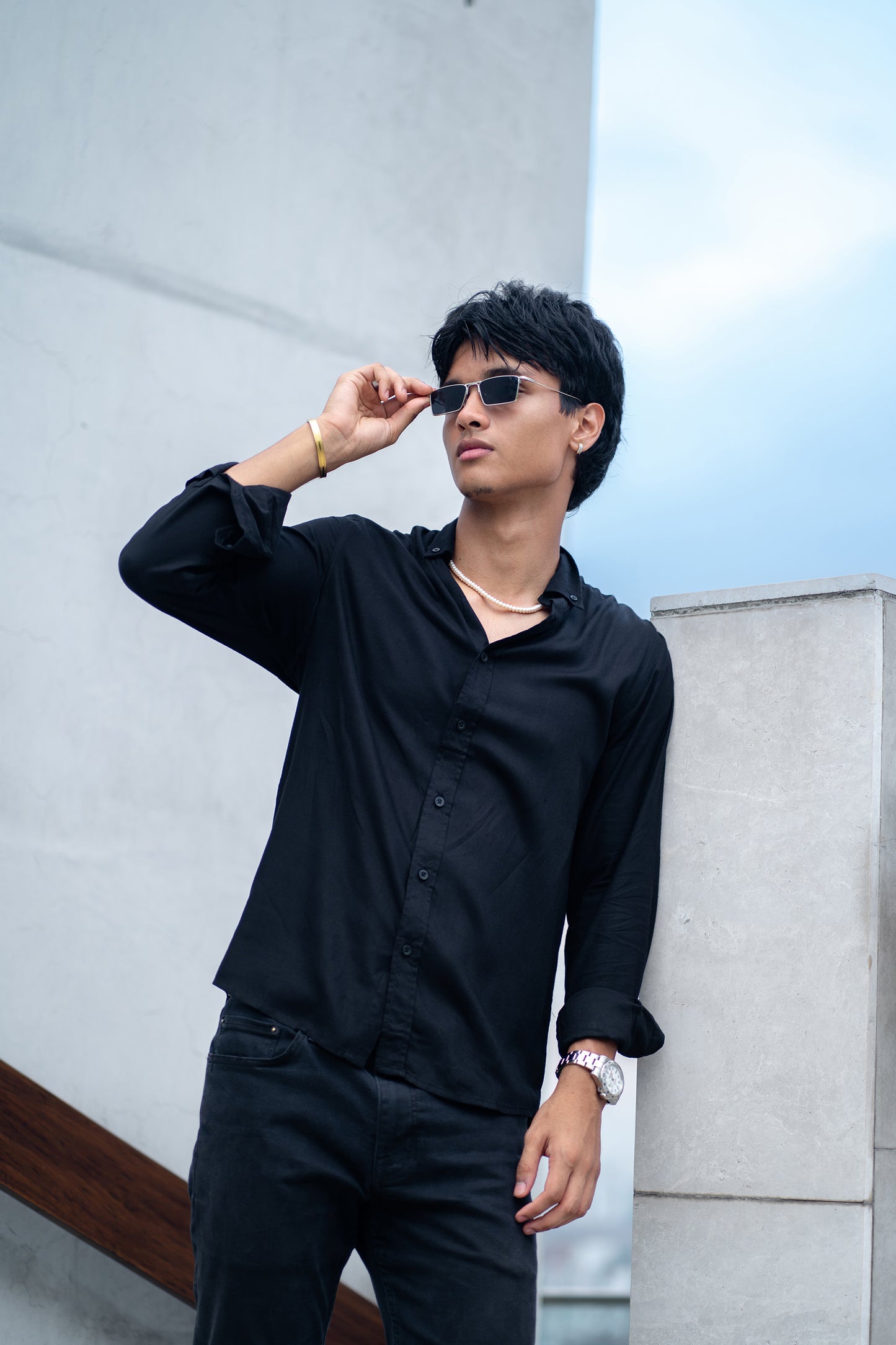 Midnight Black - Casual Shirt For Men