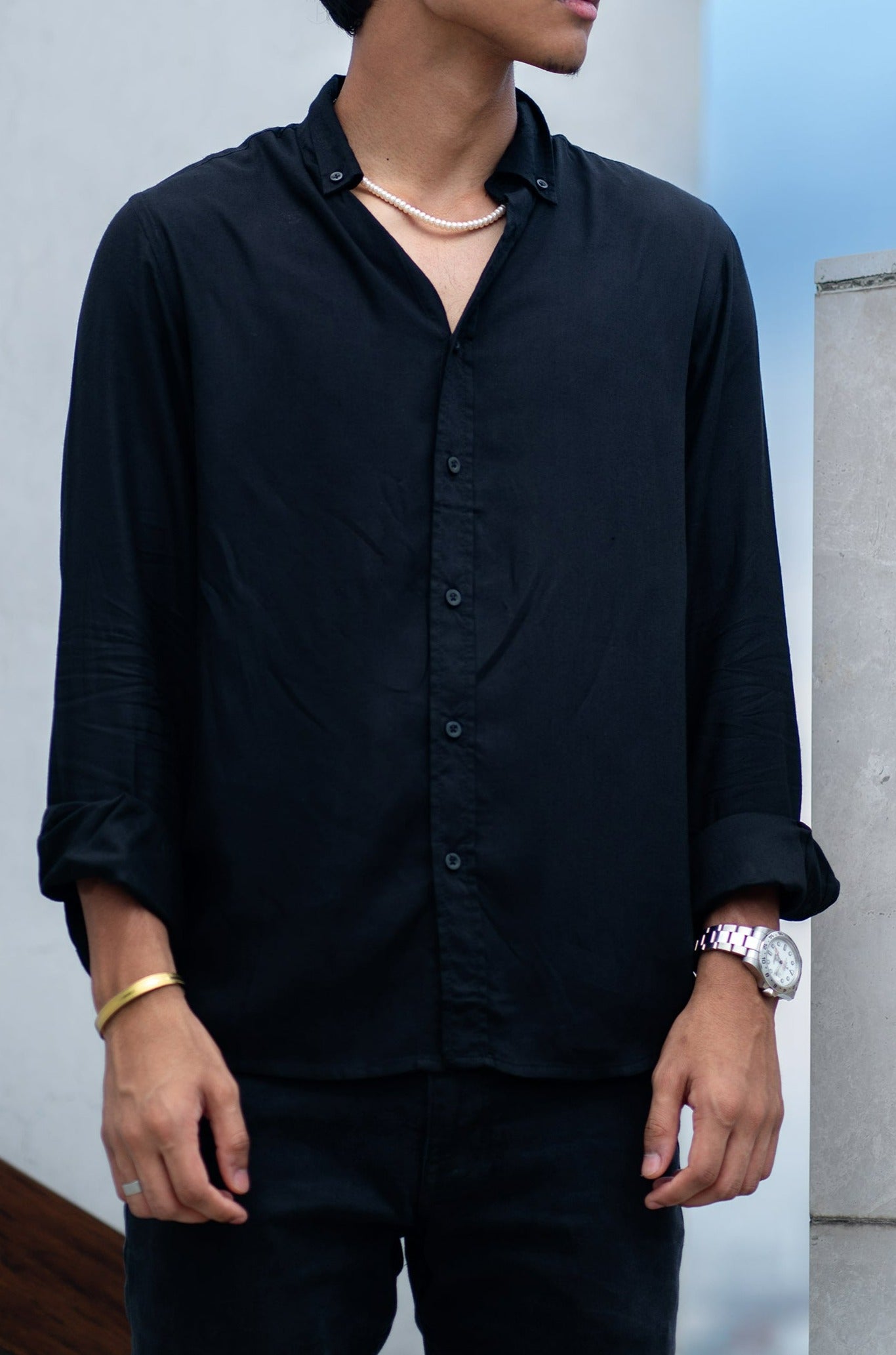 Midnight Black - Casual Shirt For Men