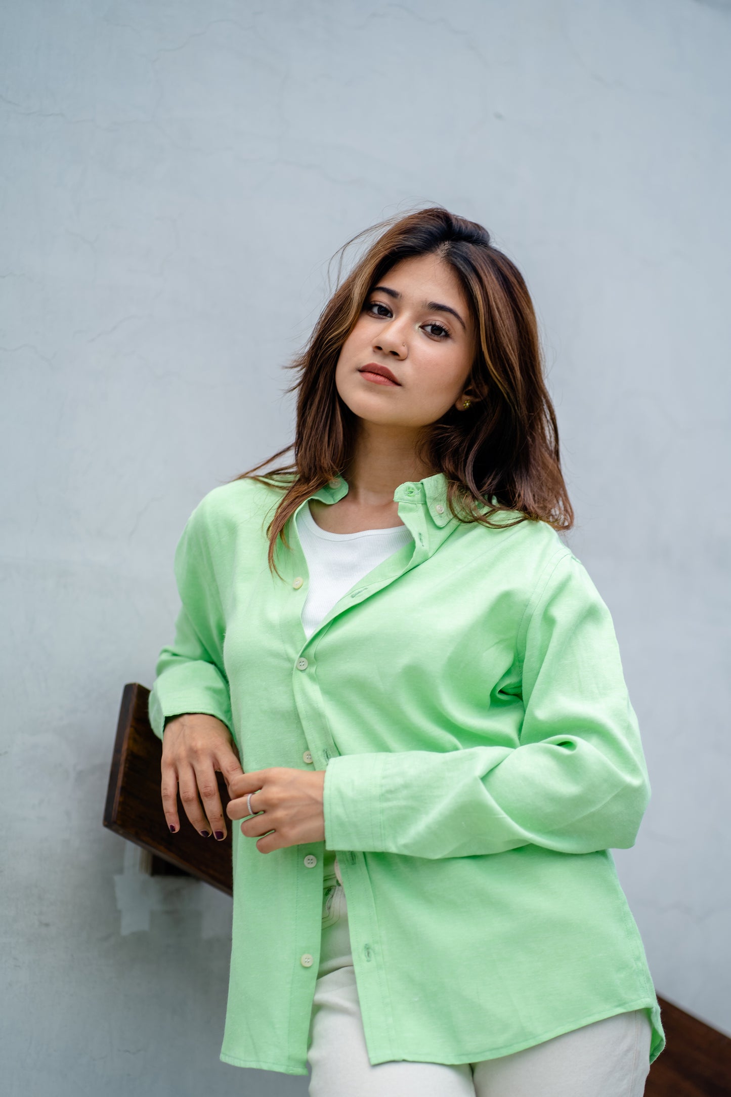 Paradise Green - Casual Shirt For Women