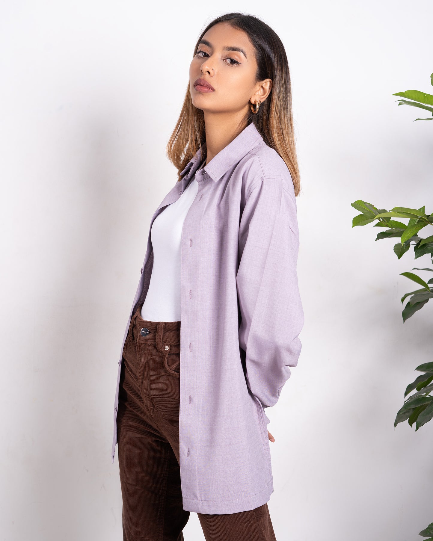 Linen Shirt - Unisex - Lavender