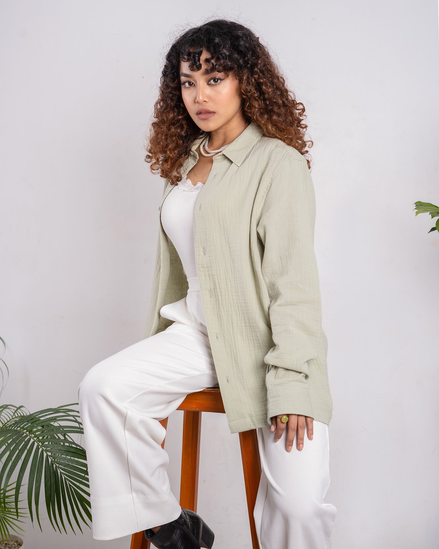 Waffle Shirt - Unisex - Light Lemon