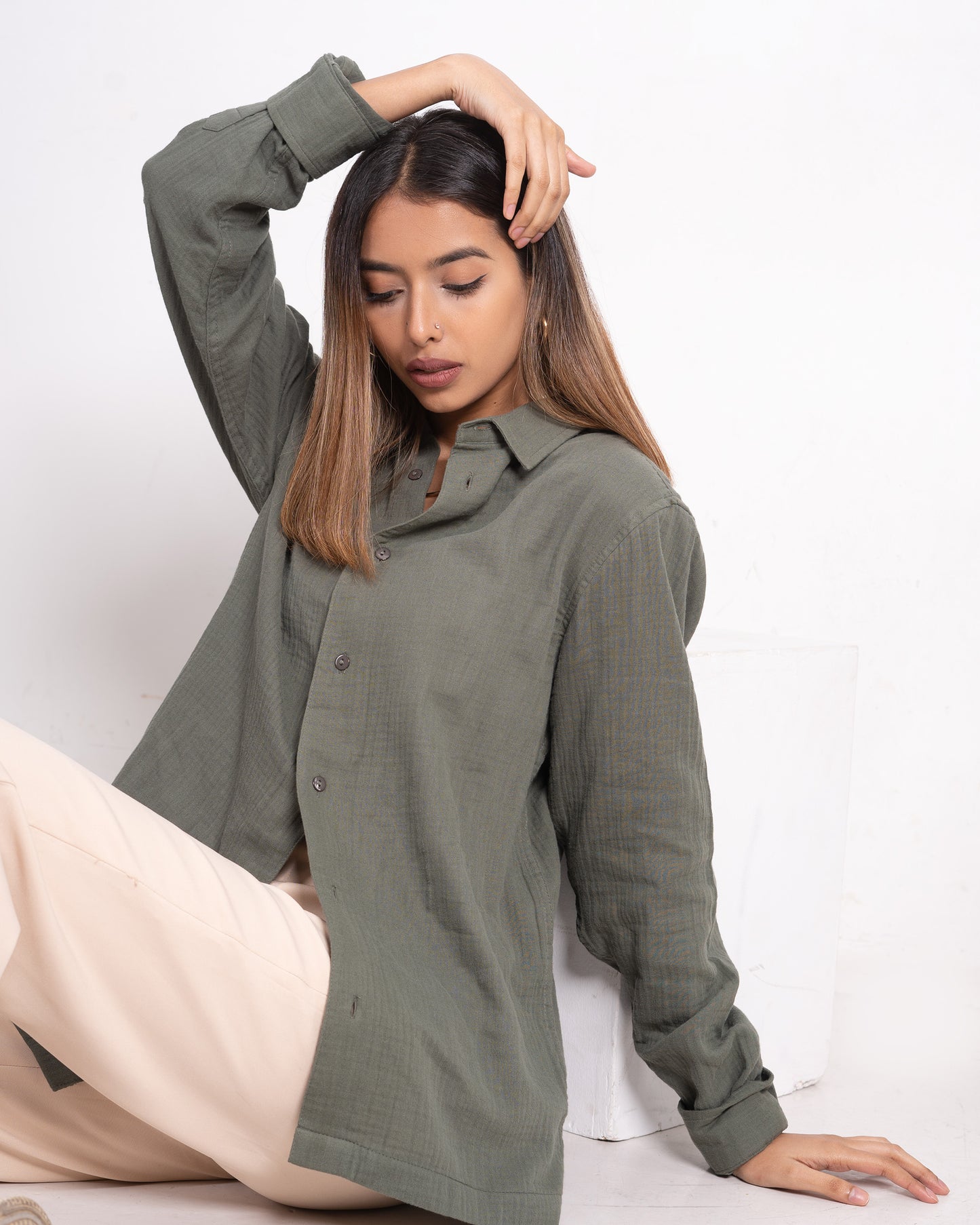 Waffle Shirt - Unisex - Olive