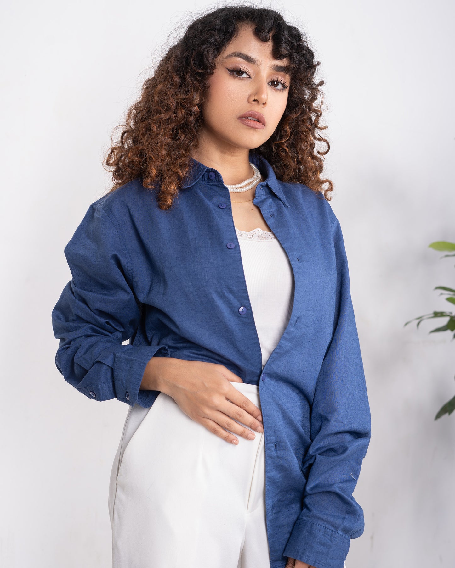 Linen Shirt - Unisex - Midnight Blue