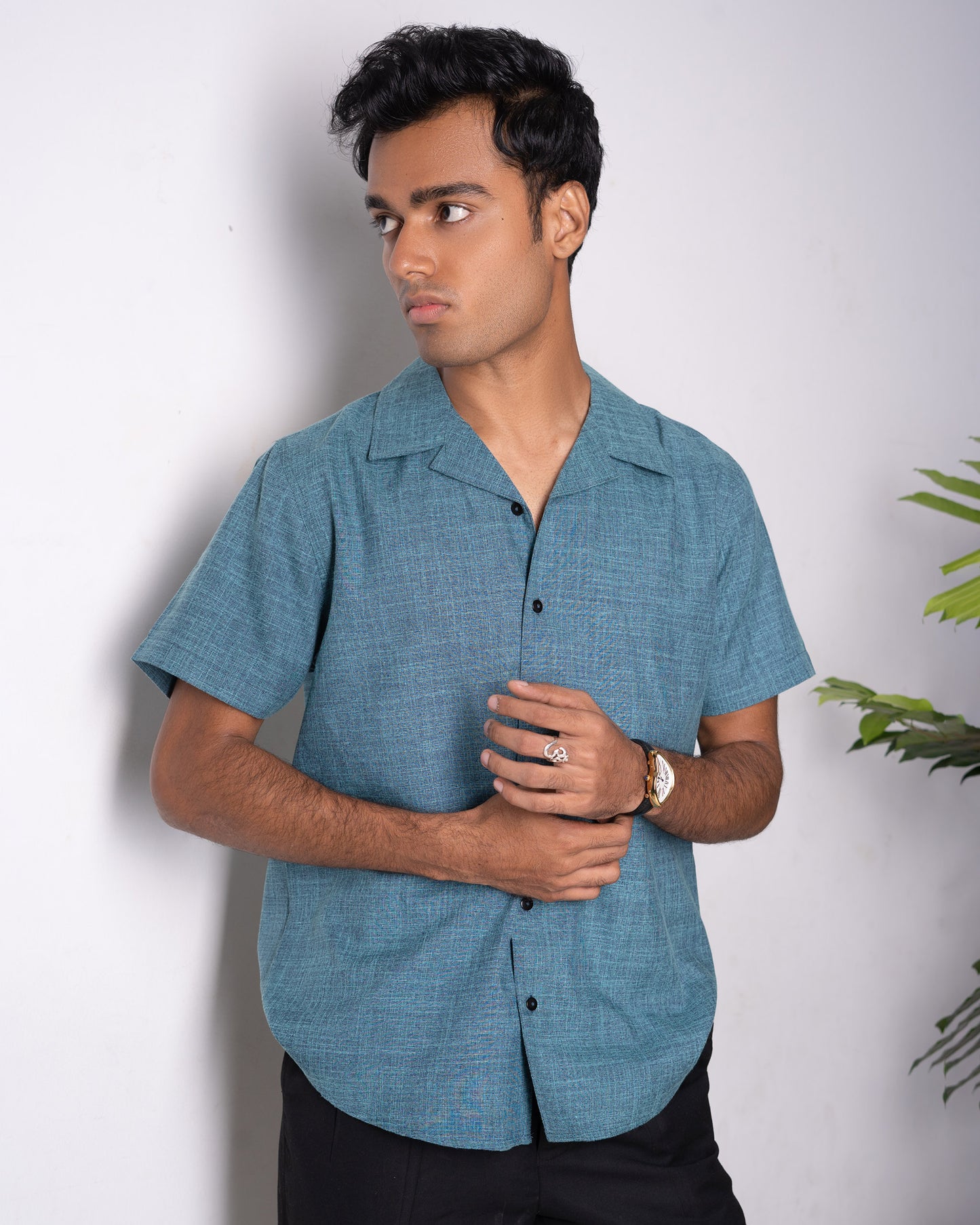 Cubana - Aqua - Cuban Shirt For Men