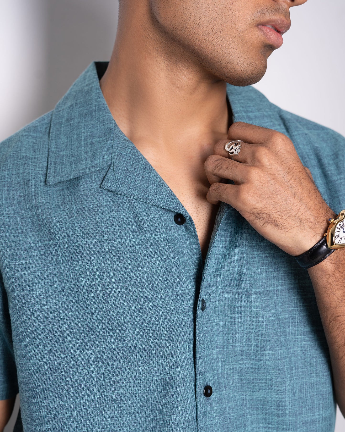 Cubana - Aqua - Cuban Shirt For Men