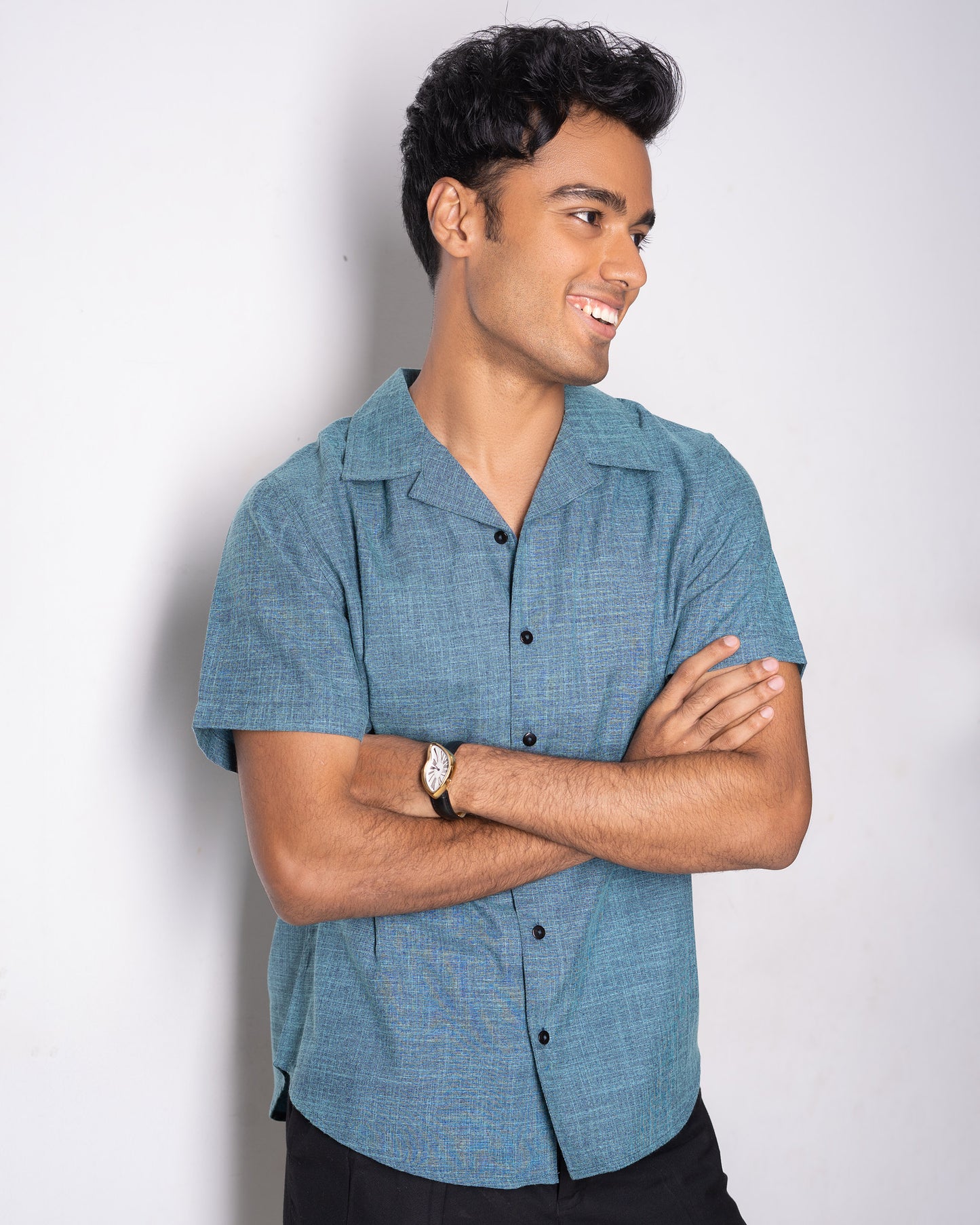 Cubana - Aqua - Cuban Shirt For Men
