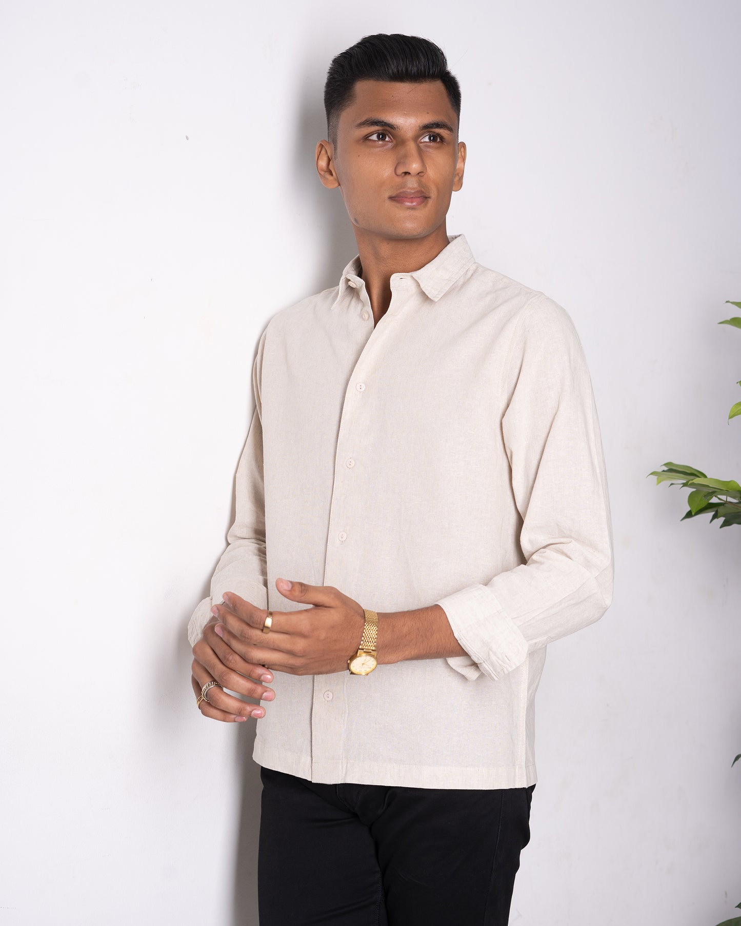 Linen Shirt for Men - Sand