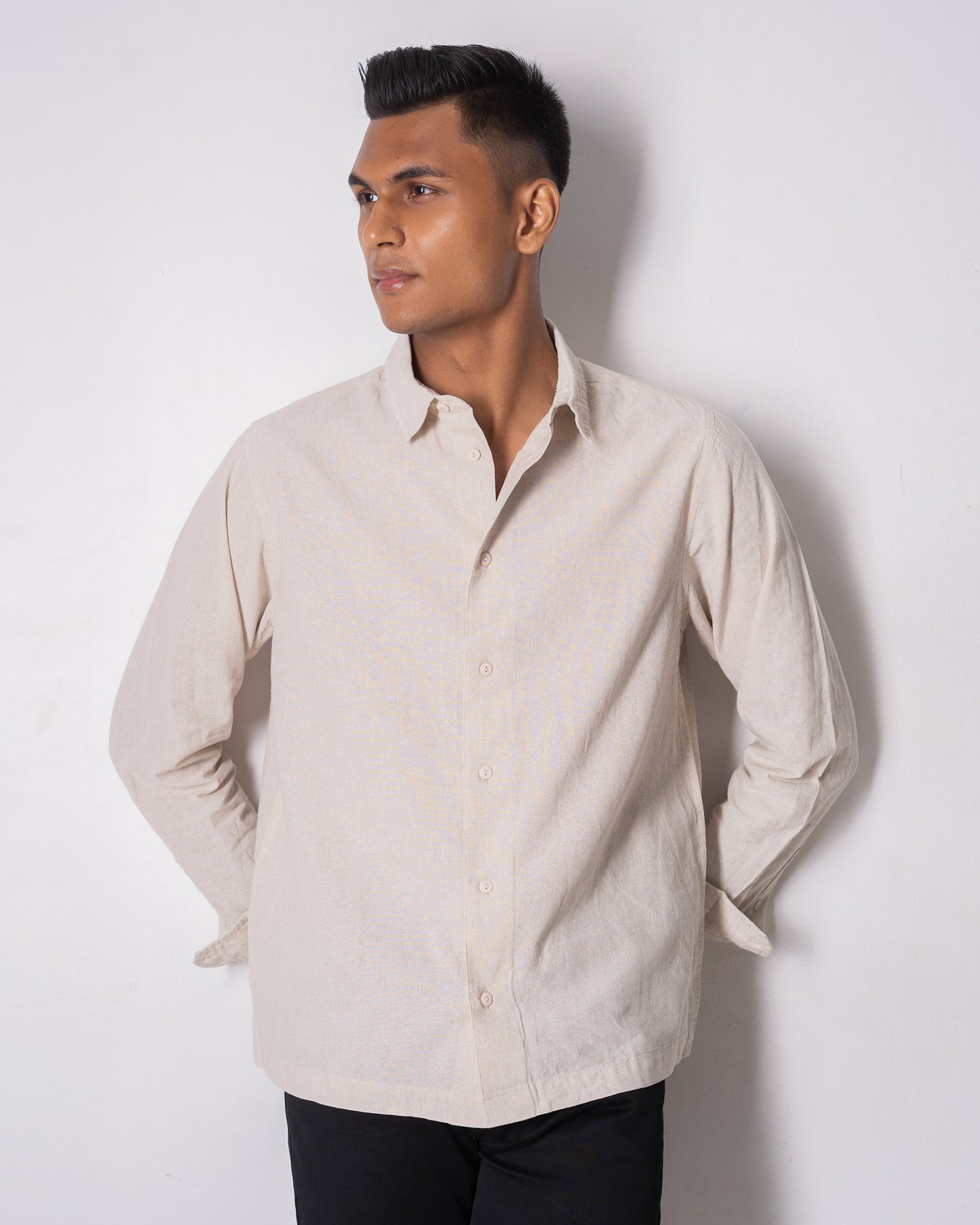 Linen Shirt for Men - Sand