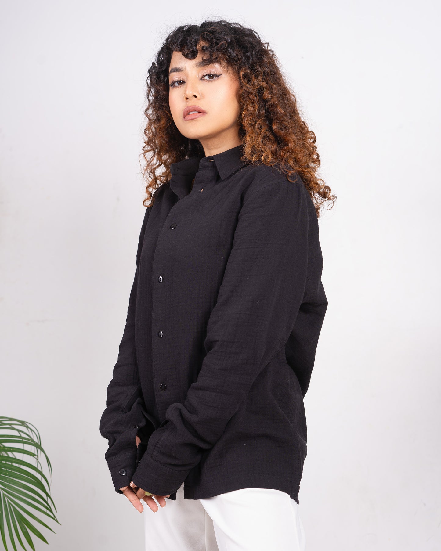 Waffle Shirt - Unisex - Black