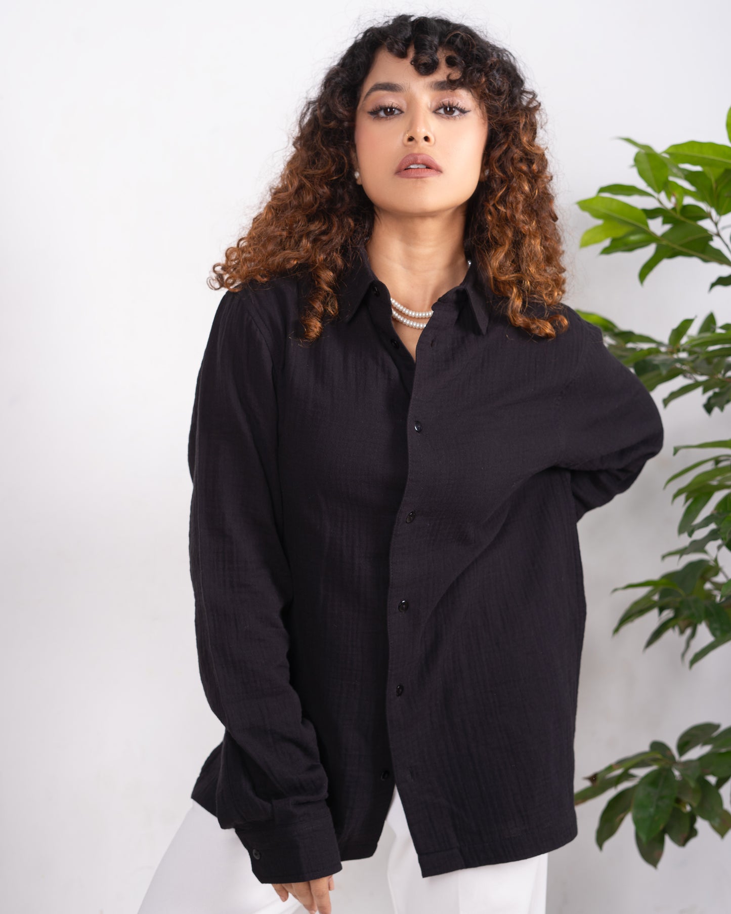 Waffle Shirt - Unisex - Black
