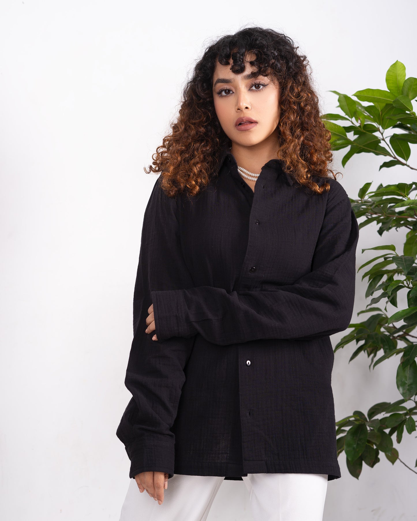 Waffle Shirt - Unisex - Black