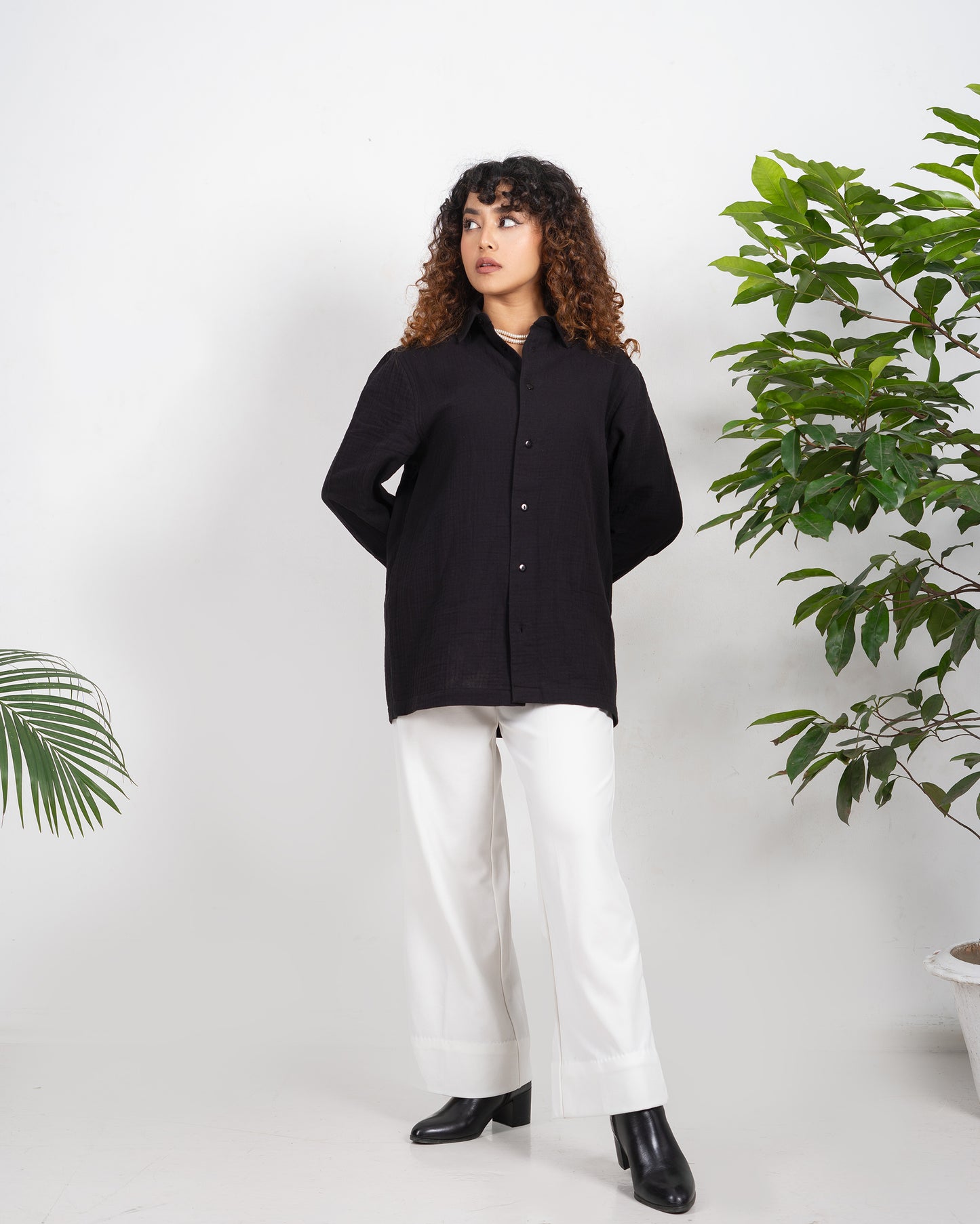Waffle Shirt - Unisex - Black