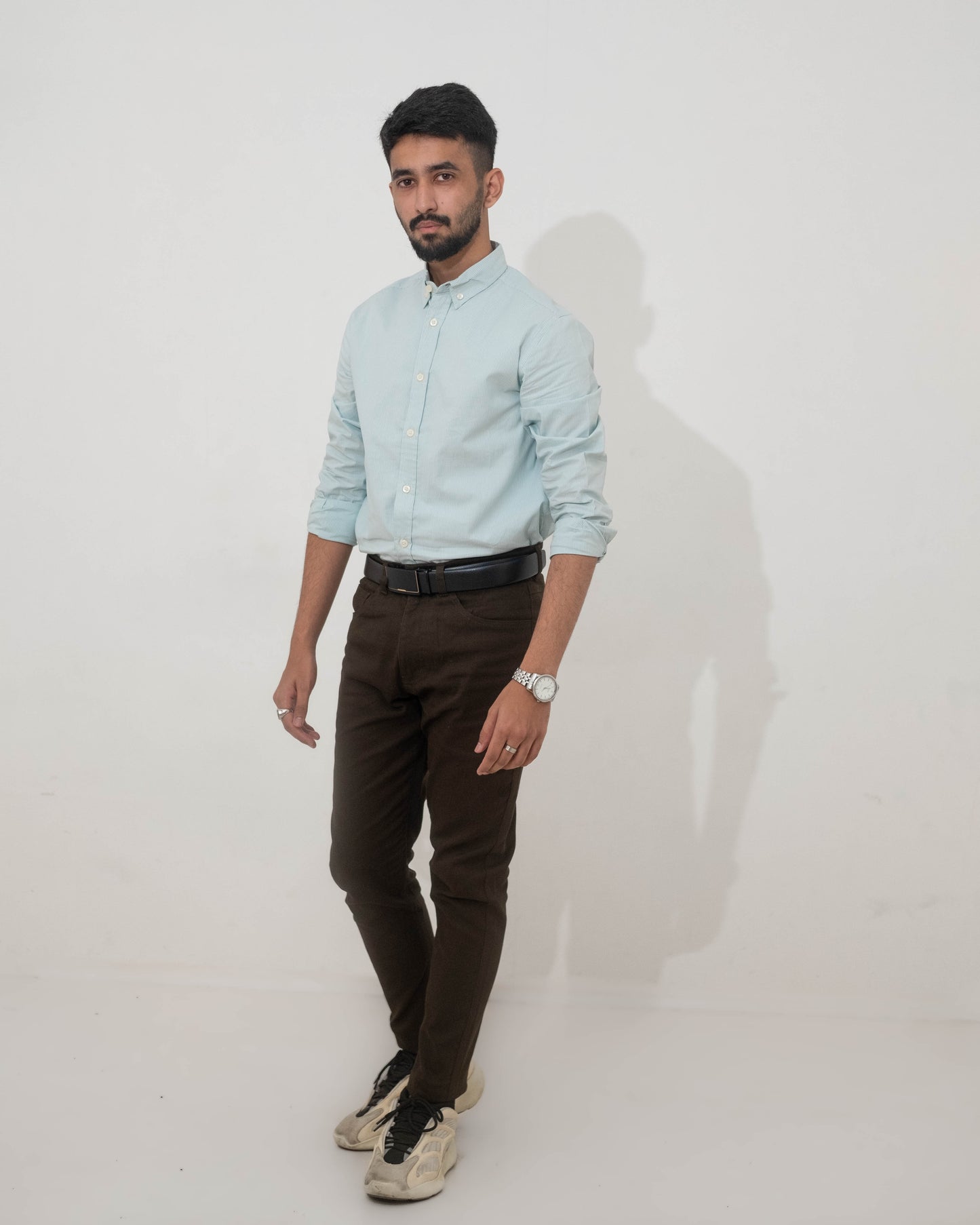 Aqua Stripe - Casual Shirt For Men
