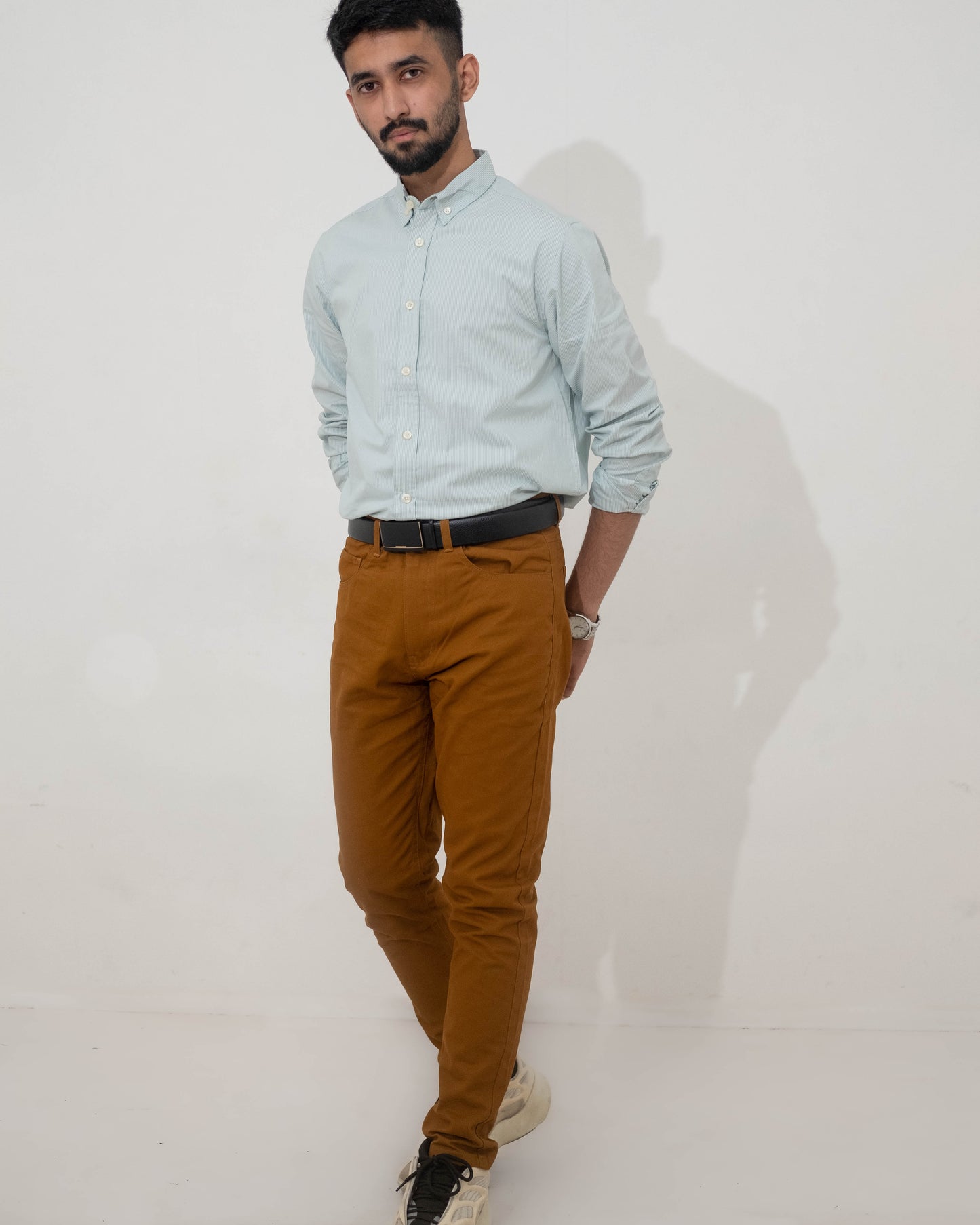 Aqua Stripe - Casual Shirt For Men