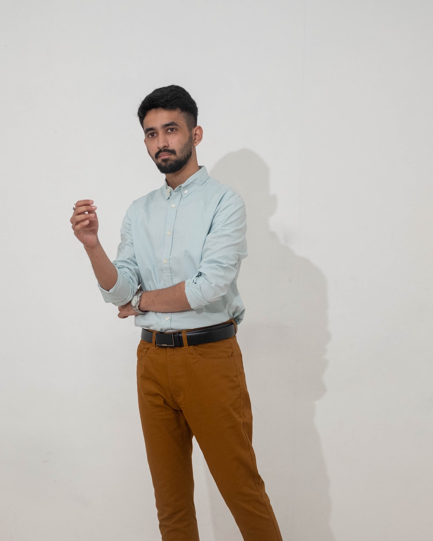Aqua Stripe - Casual Shirt For Men