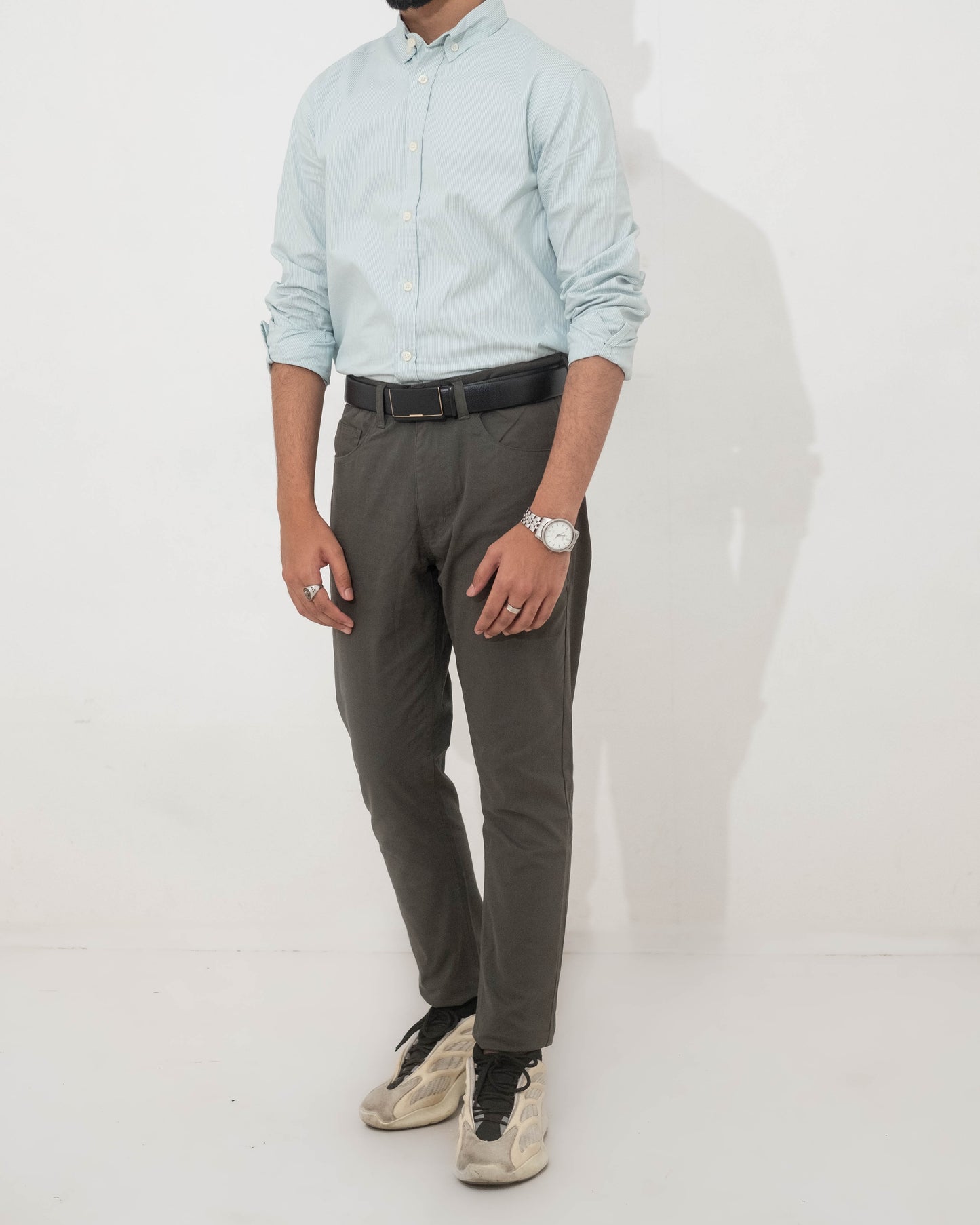 Aqua Stripe - Casual Shirt For Men