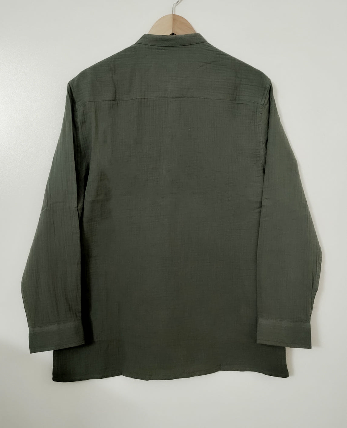 Waffle Henley for Men - Olive