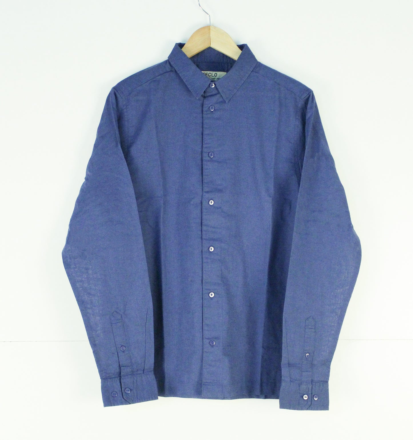 Linen Shirt for Men - Midnight Blue