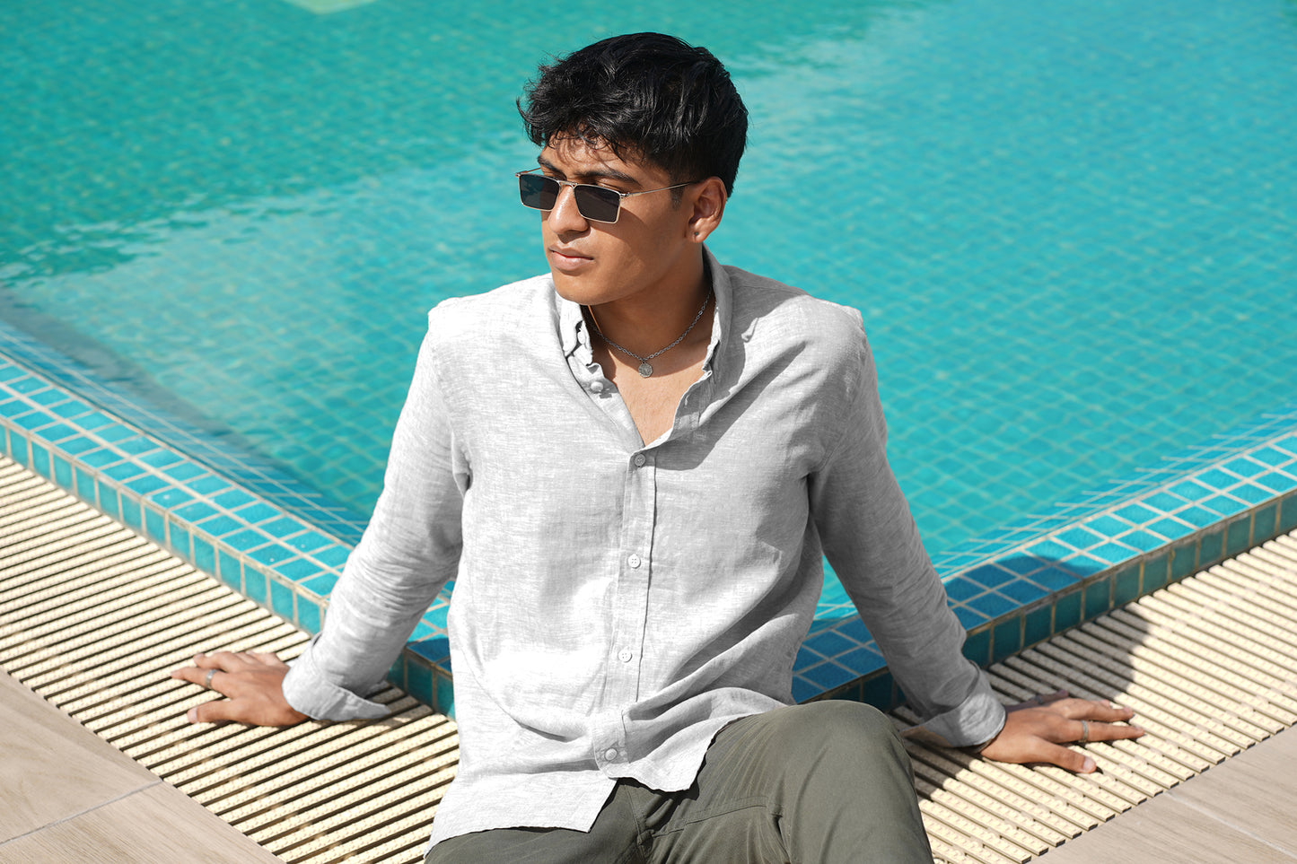Smoked Grey - Casual Shirt For Men