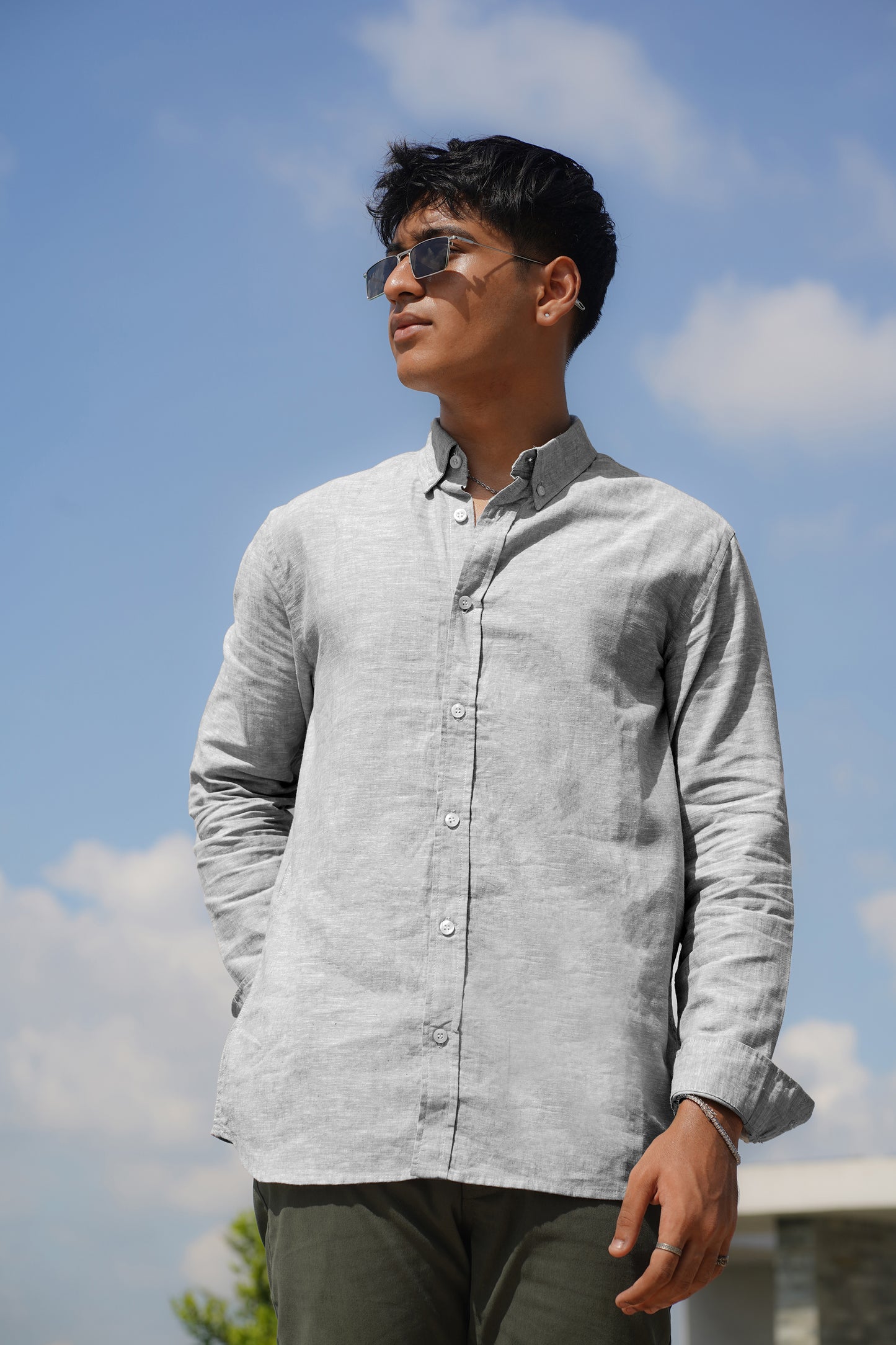 Smoked Grey - Casual Shirt For Men