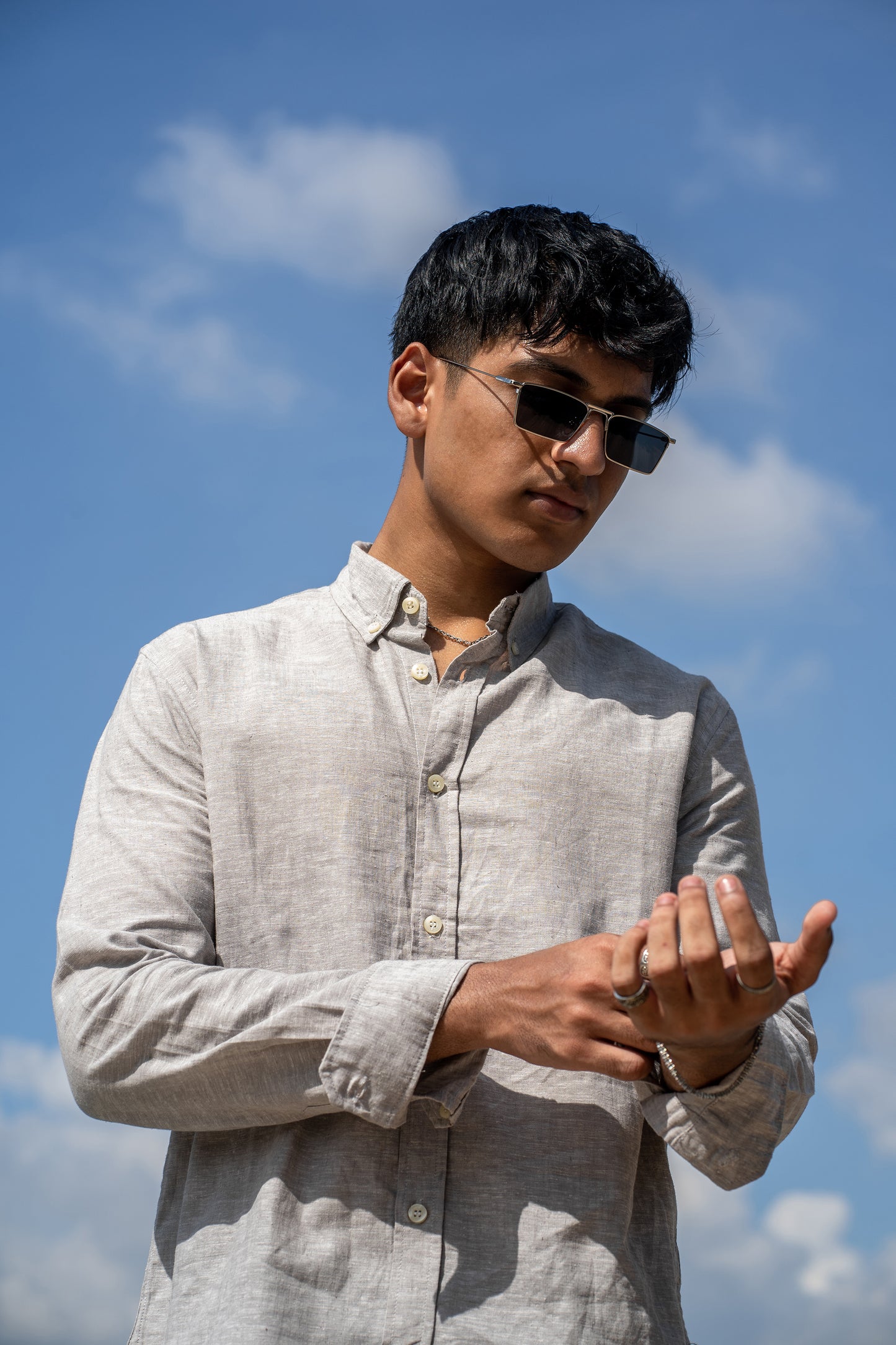 Smoked Grey - Casual Shirt For Men