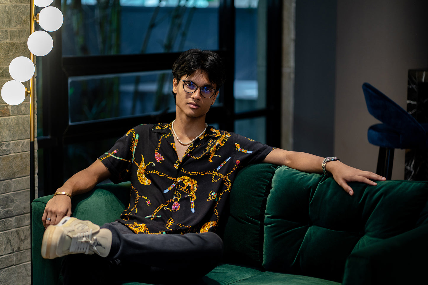 Cubana - Tigers and Chains - Cuban Shirt For Men