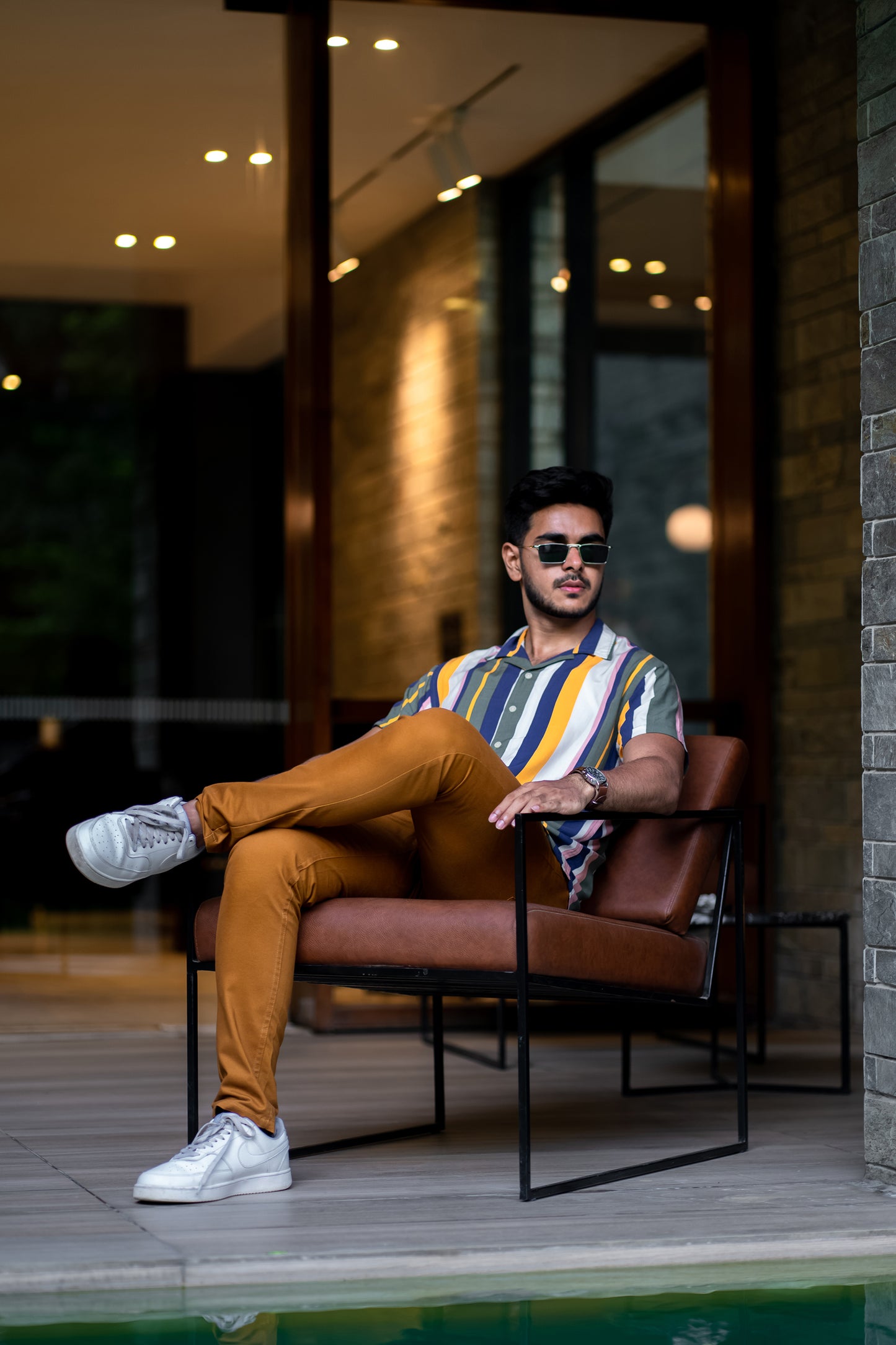 Cubana Raya - White Yellow Green - Cuban Shirt For Men