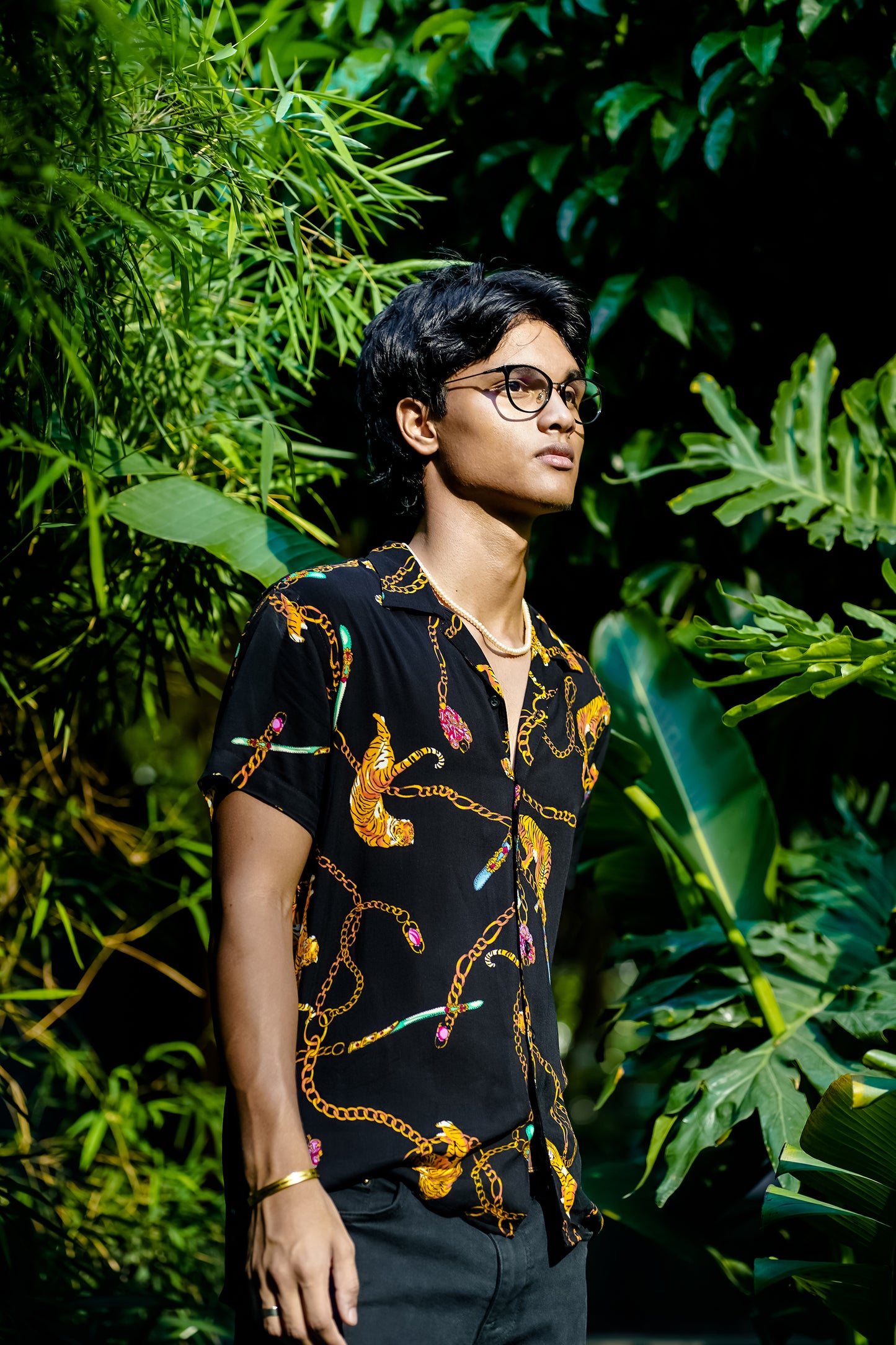 Cubana - Tigers and Chains - Cuban Shirt For Men