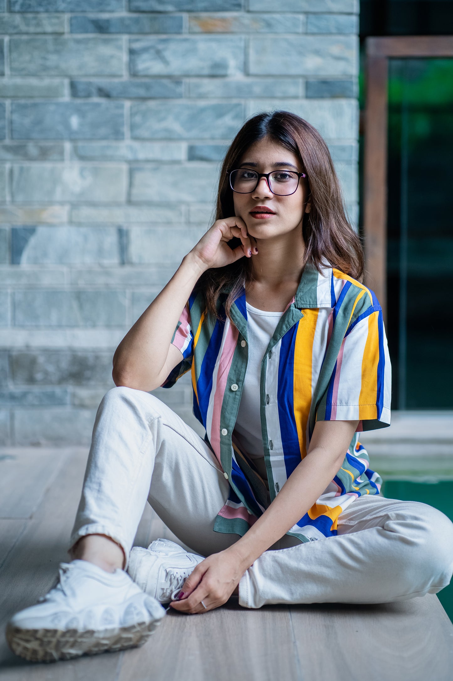 Cubana Raya - White Yellow Green - Cuban Shirt For Women