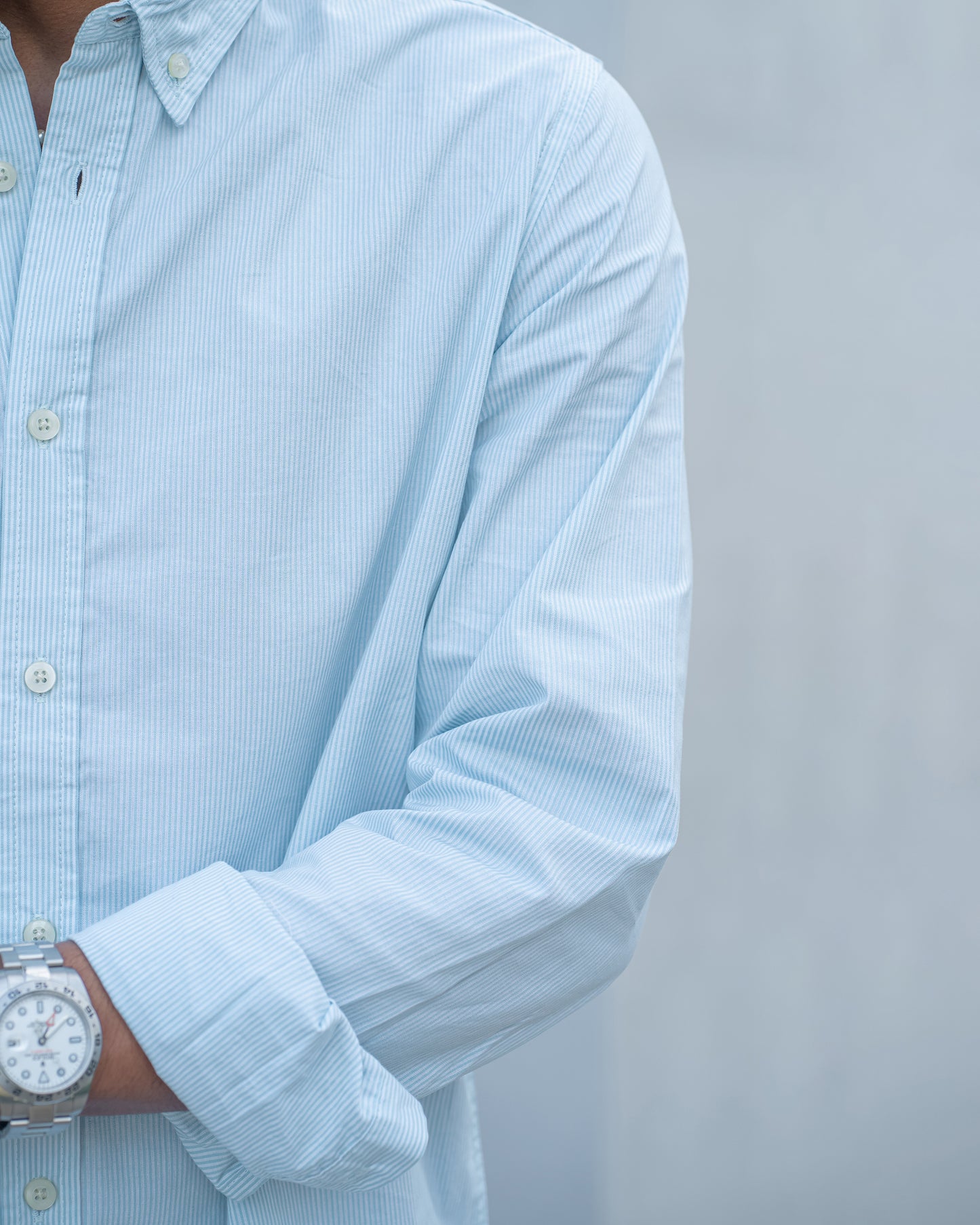 Aqua Stripe - Casual Shirt For Men