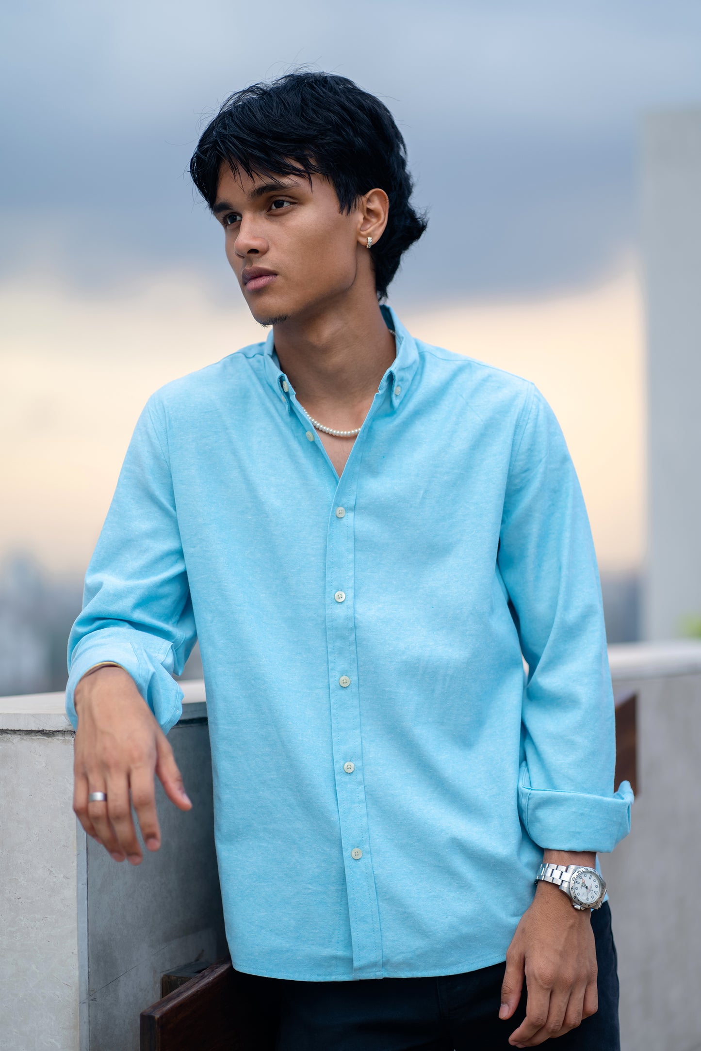 Arctic Blue - Casual Shirt For Men