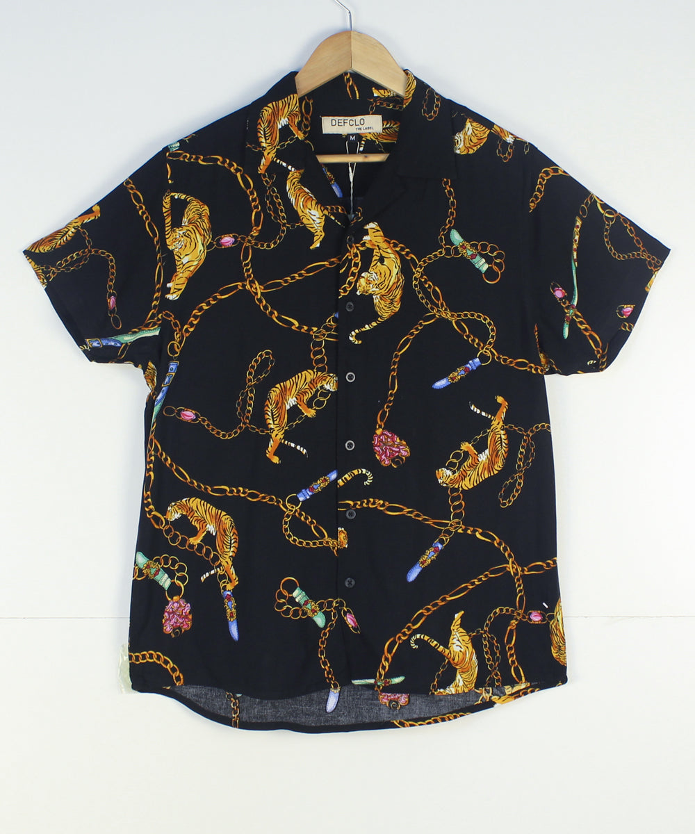 Cubana - Tigers and Chains - Cuban Shirt For Men