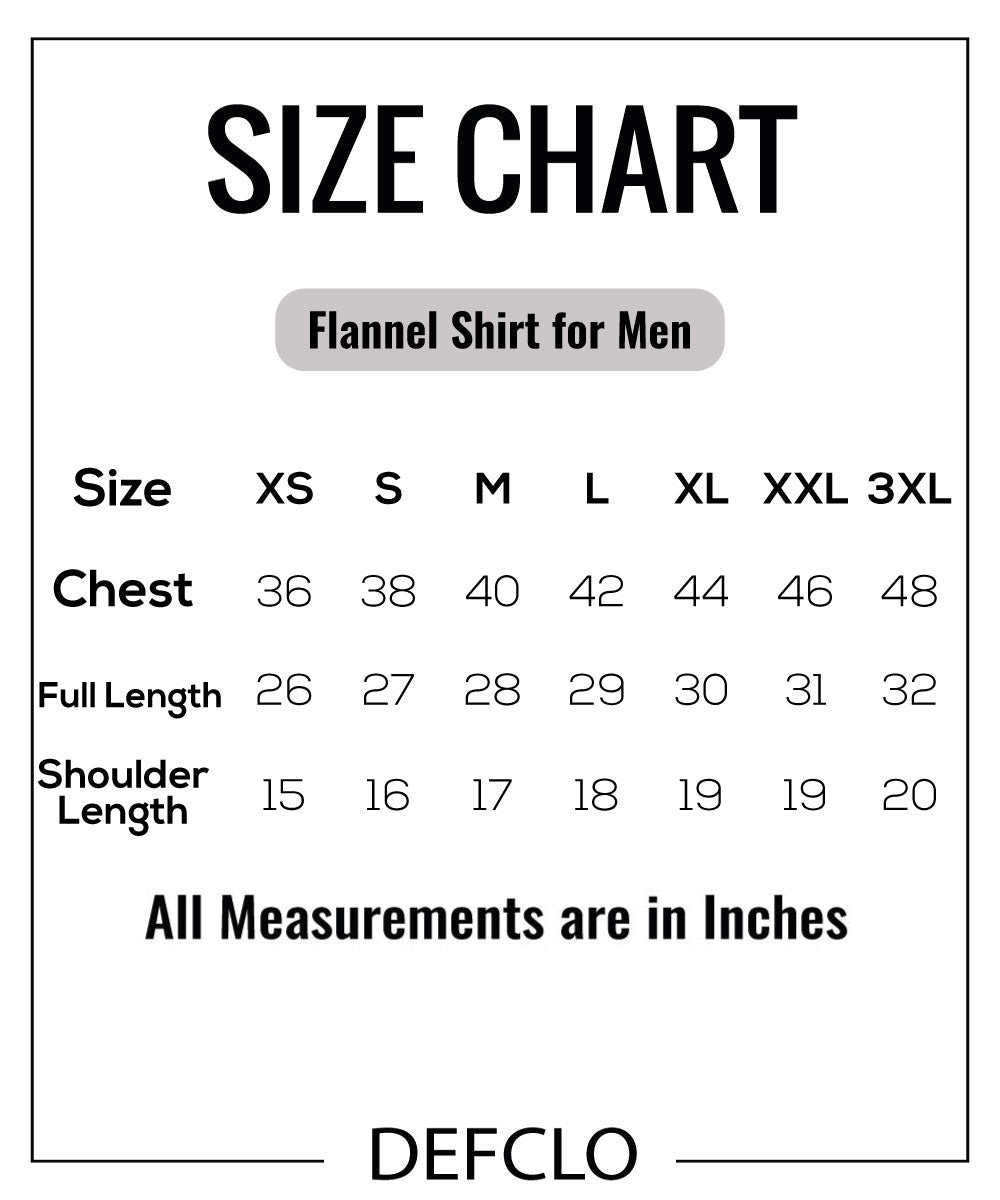 Flannel Shirt for Men - Black & White