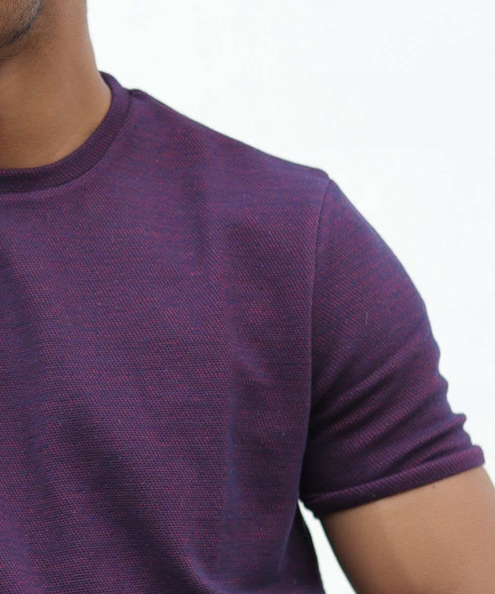 JW Tee- Maroon Waffle T-Shirt