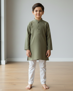 Arhaan Jr. - Light Green Panjabi For Kids