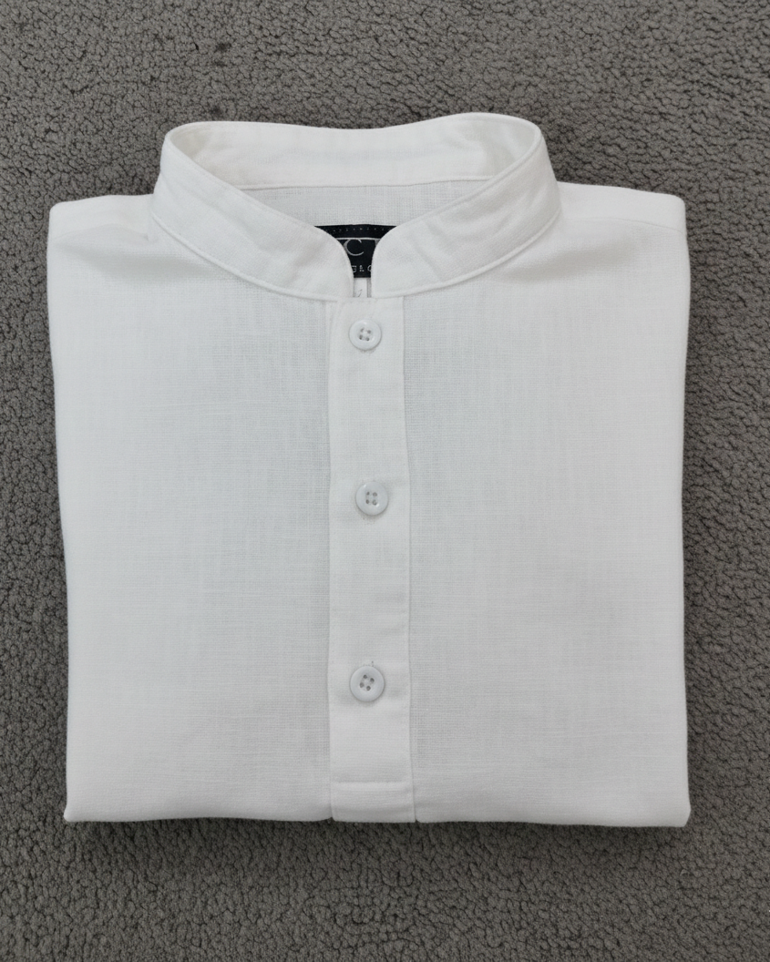 Fareez Jr. - Plain White Panjabi For Kids