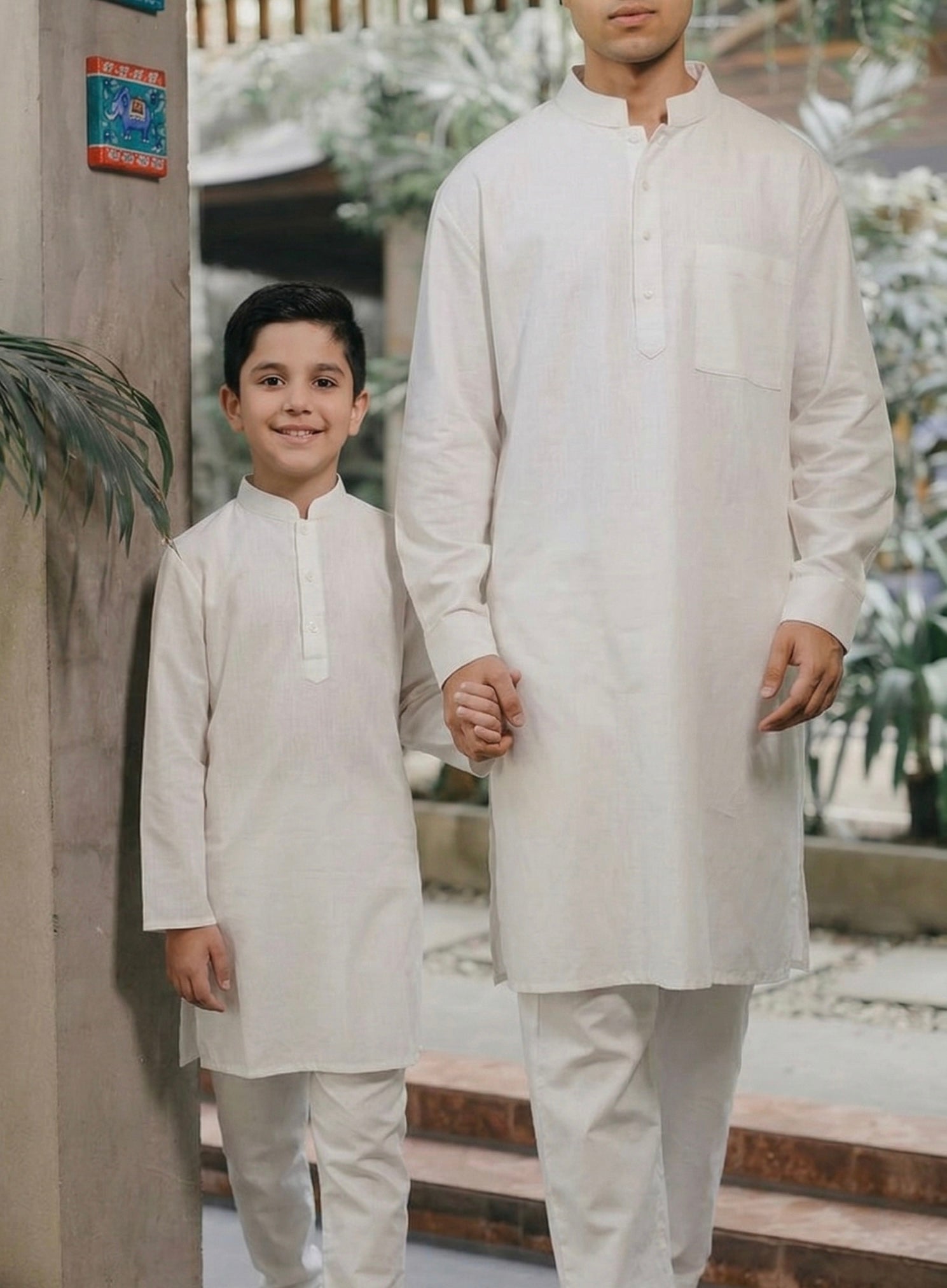 Fareez Jr. - Plain White Panjabi For Kids