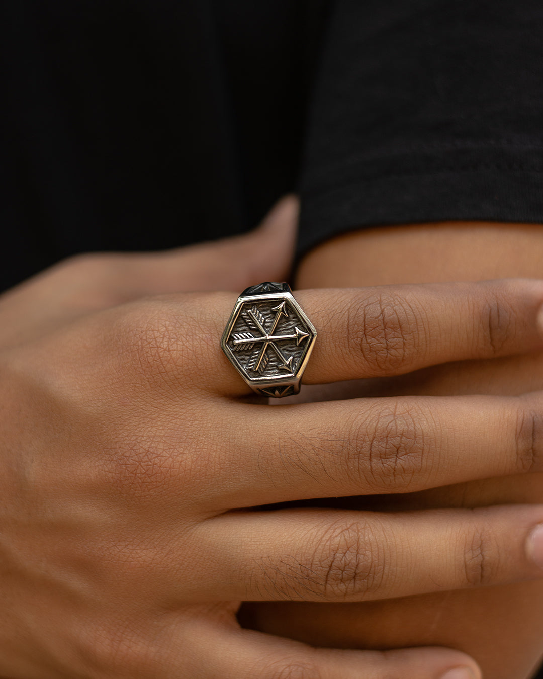 Three Arrowheads Ring