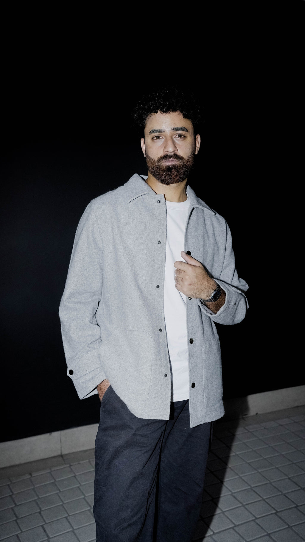 Kieran Coat Deluxe for Men - Light Grey