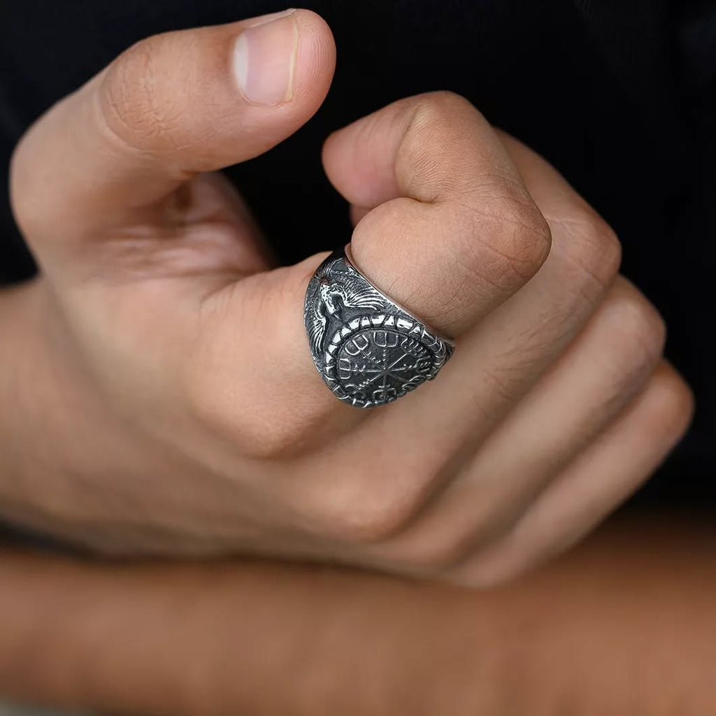 Trident Compass Ring