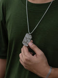Marble Tone Dog Tag Pendant Set