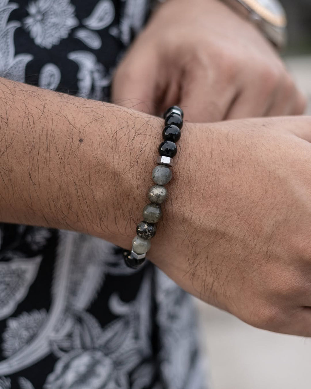 Multi Faceted Beads Bracelet