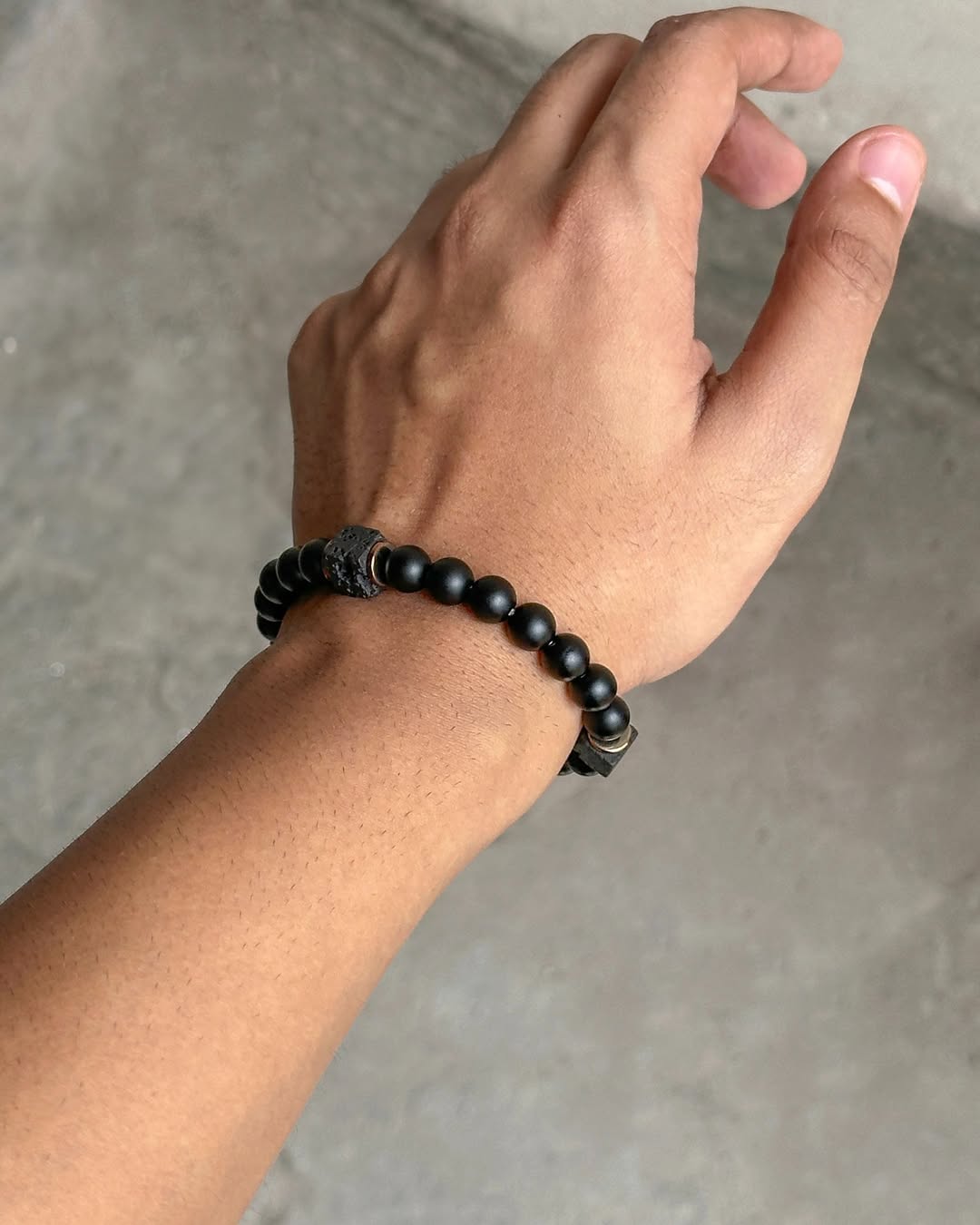 Dark Stone Beads Bracelet