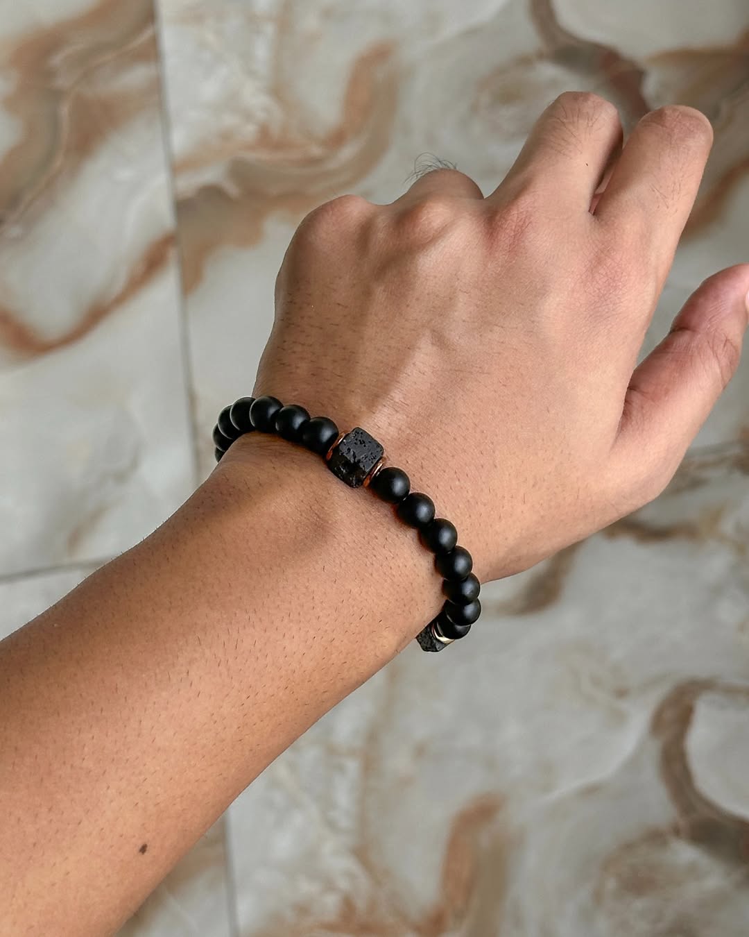 Dark Stone Beads Bracelet