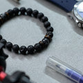 Dark Perforated Beads Bracelet